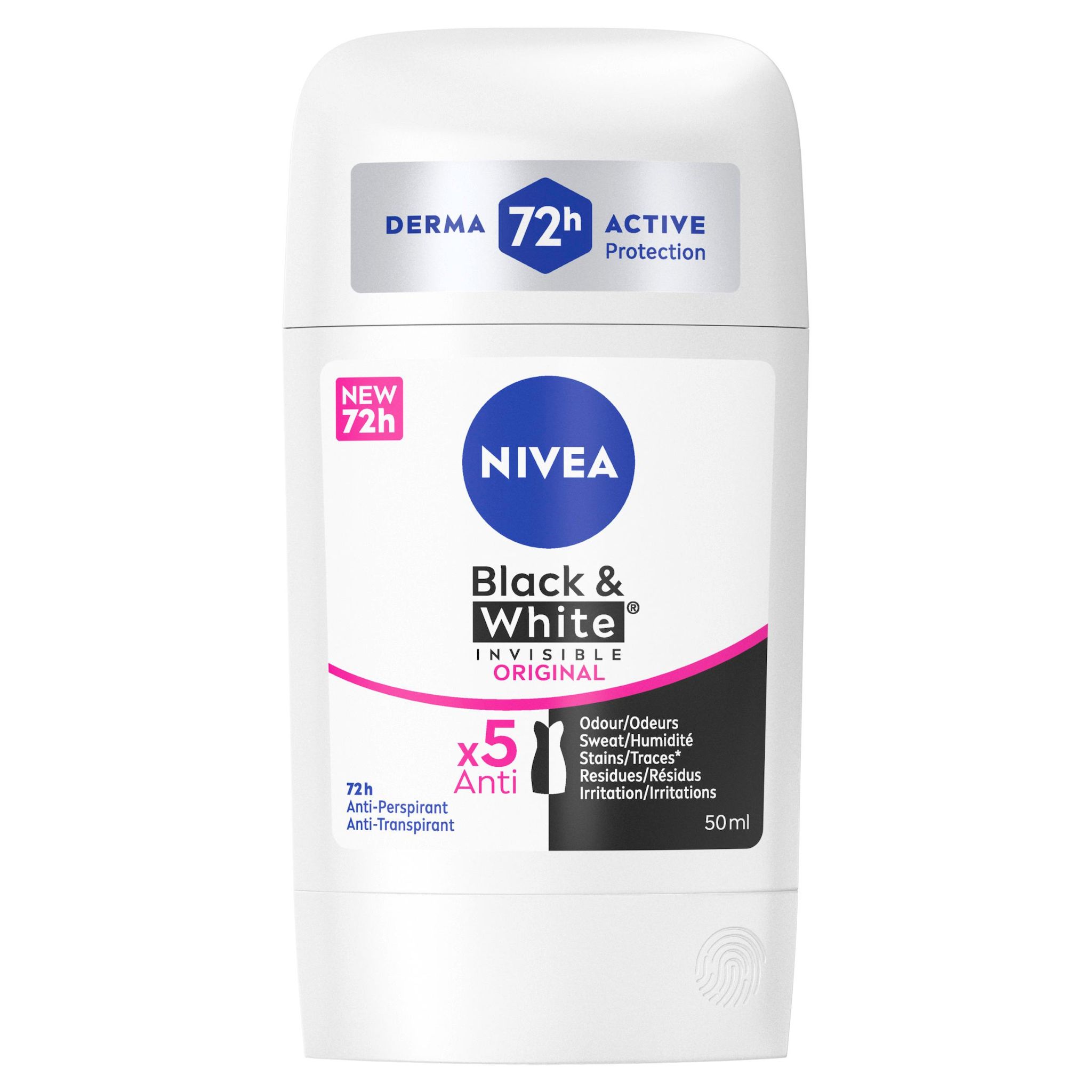 NIVEA Déodorant stick black & white original 72H 50ml