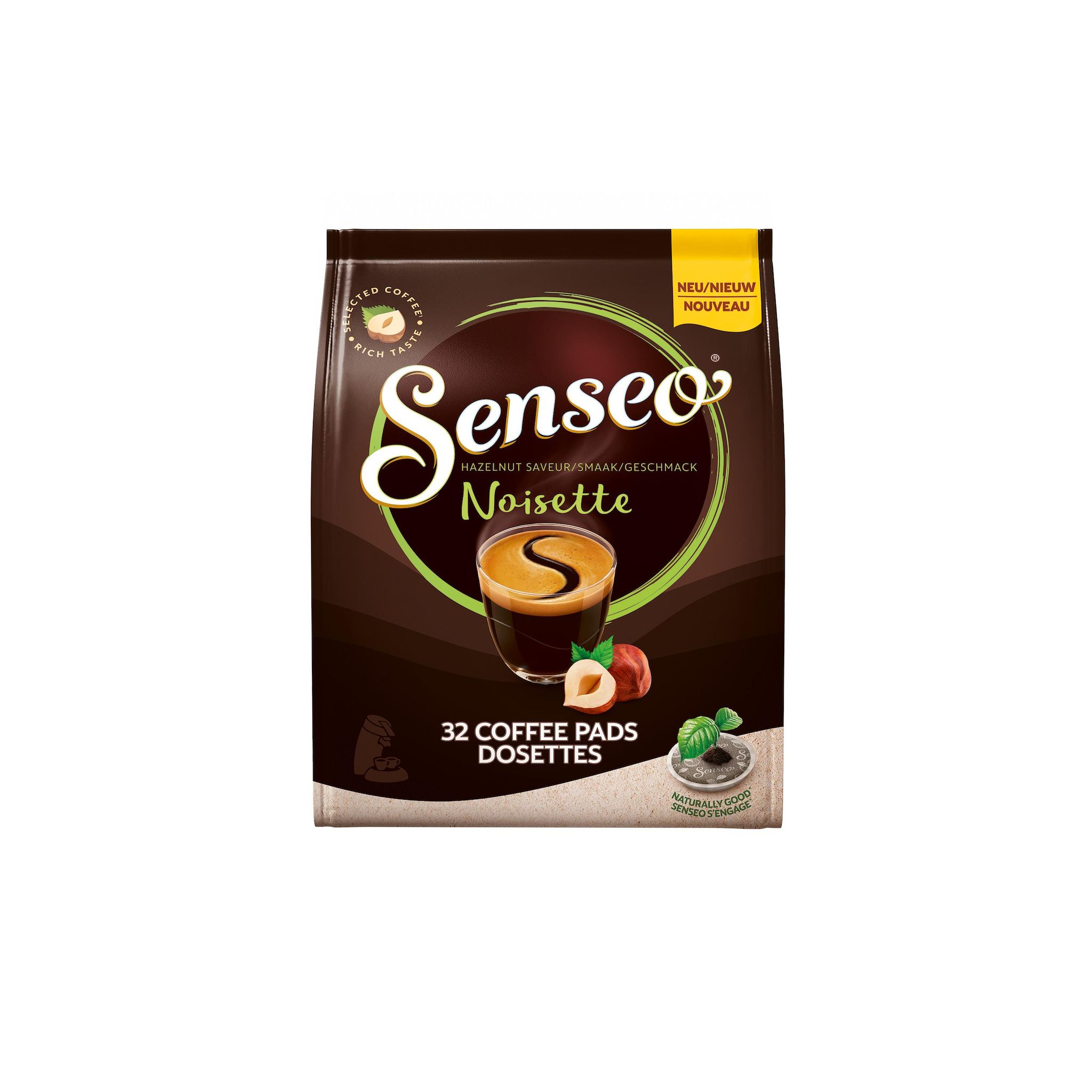 SENSEO Dosettes de café noisette compatibles Senseo 32 dosettes 222g