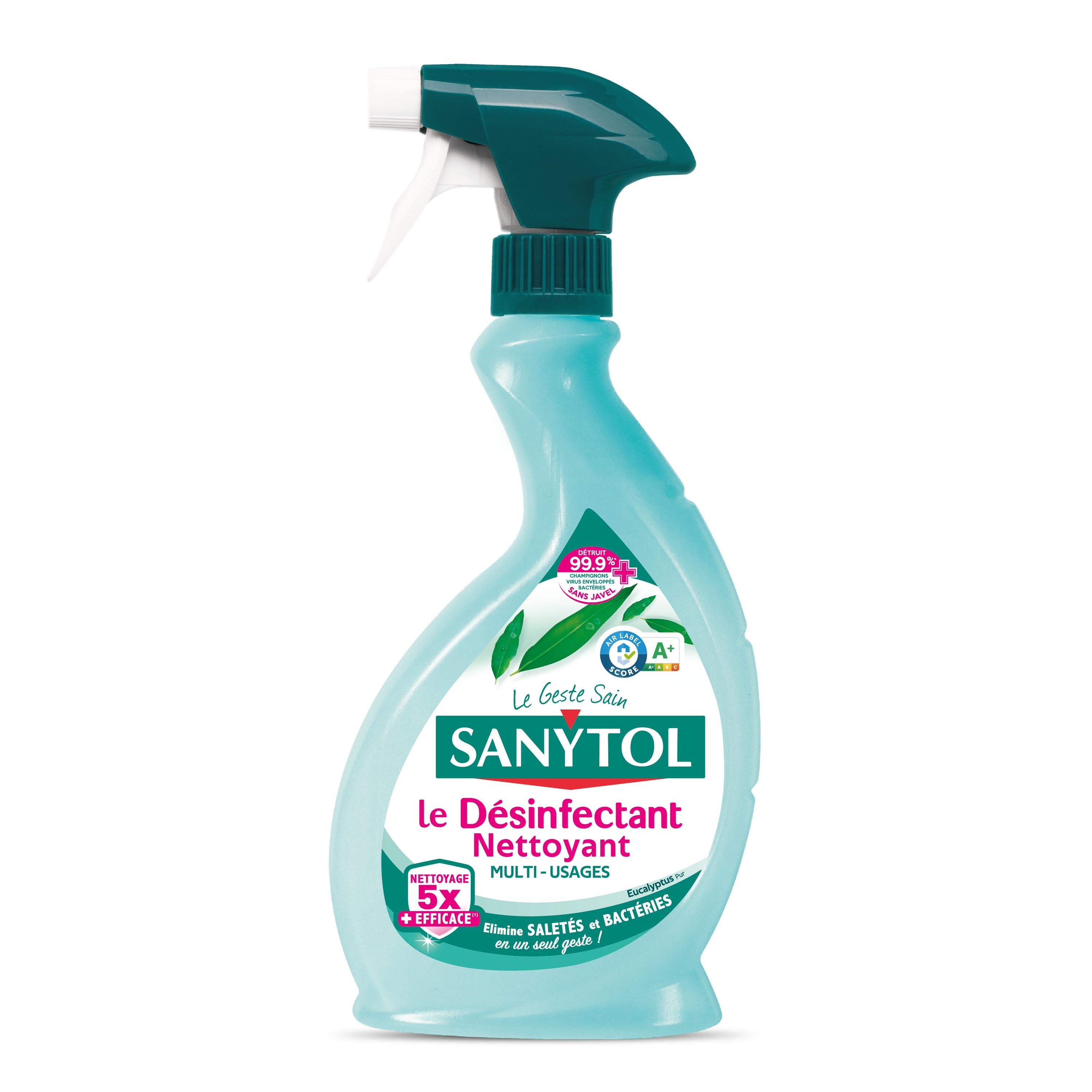SANYTOL Spray nettoyant désinfectant multi-usages air label eucalyptus 500ml
