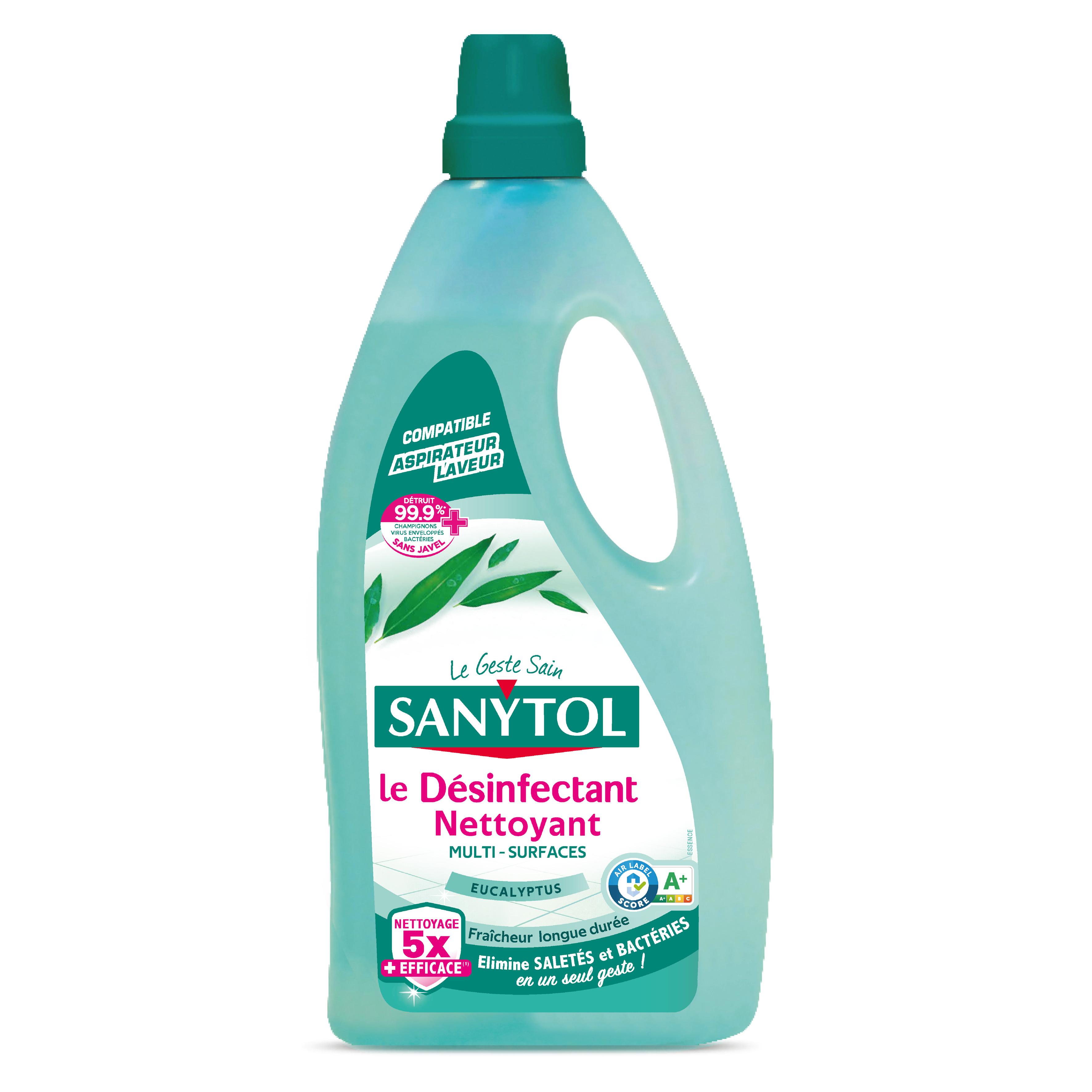 SANYTOL Liquide désinfectant nettoyant multi-surfaces Air Label eucalyptus 1l
