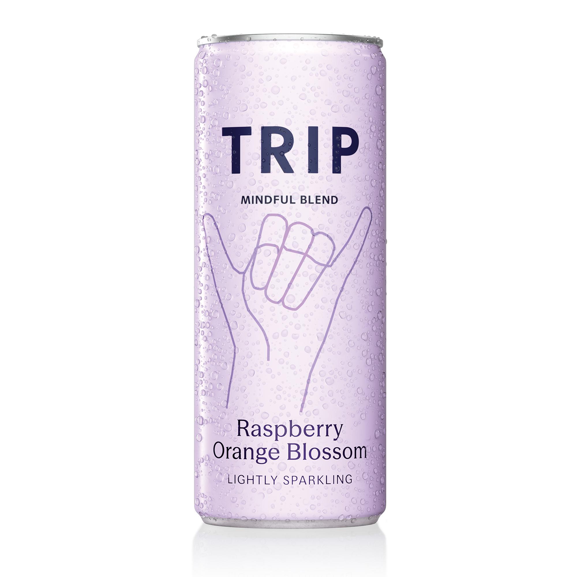 TRIP Boisson pétillante framboise fleur d'oranger magnésium boîte 33cl