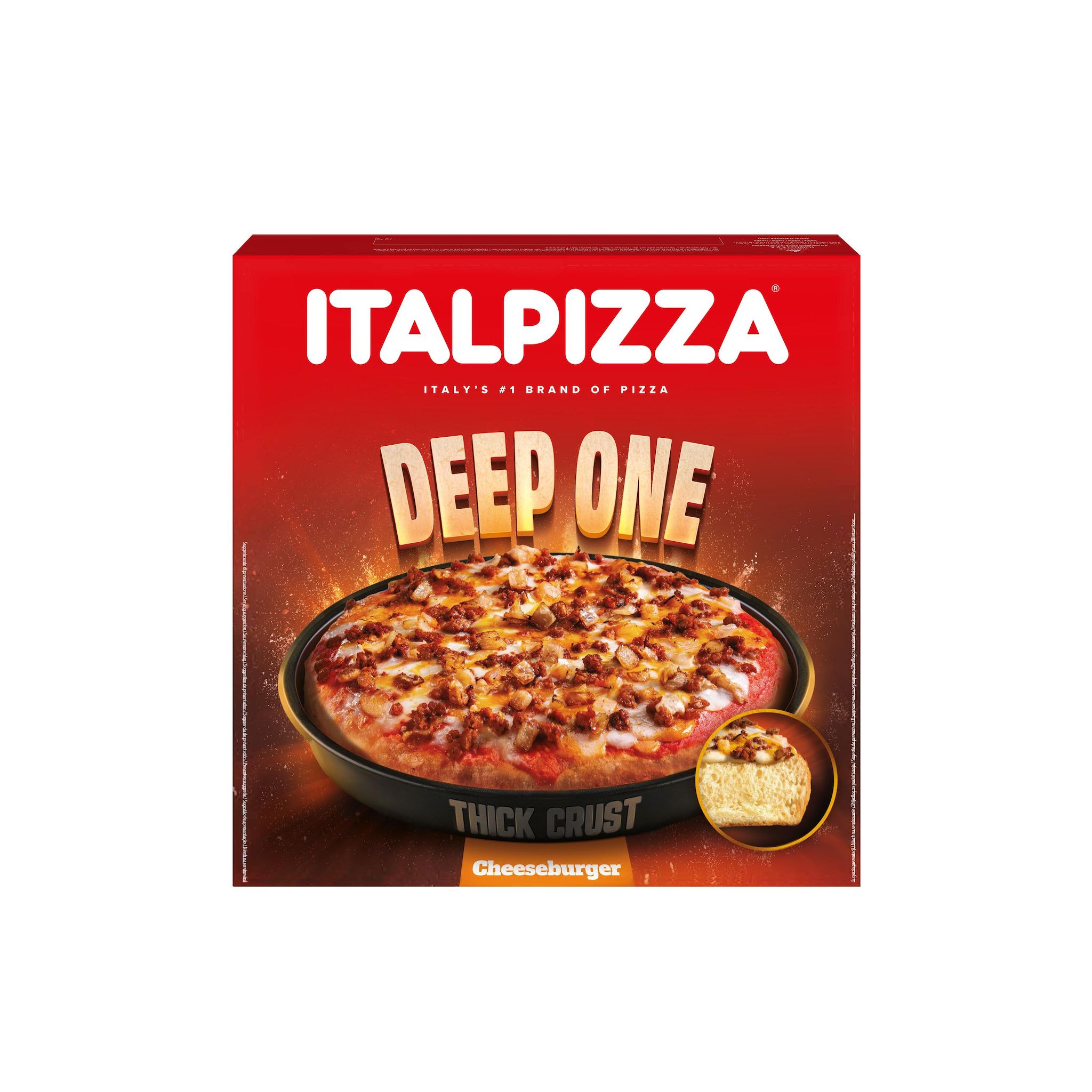 ITALPIZZA Deep One Pizza pâte épaisse cheeseburger 445g