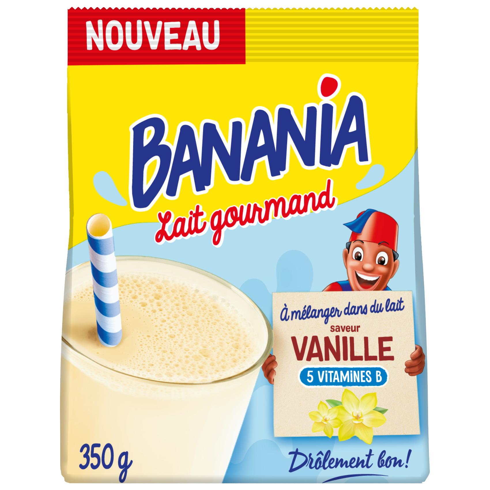 BANANIA Lait Gourmand préparation en poudre saveur vanille 350g
