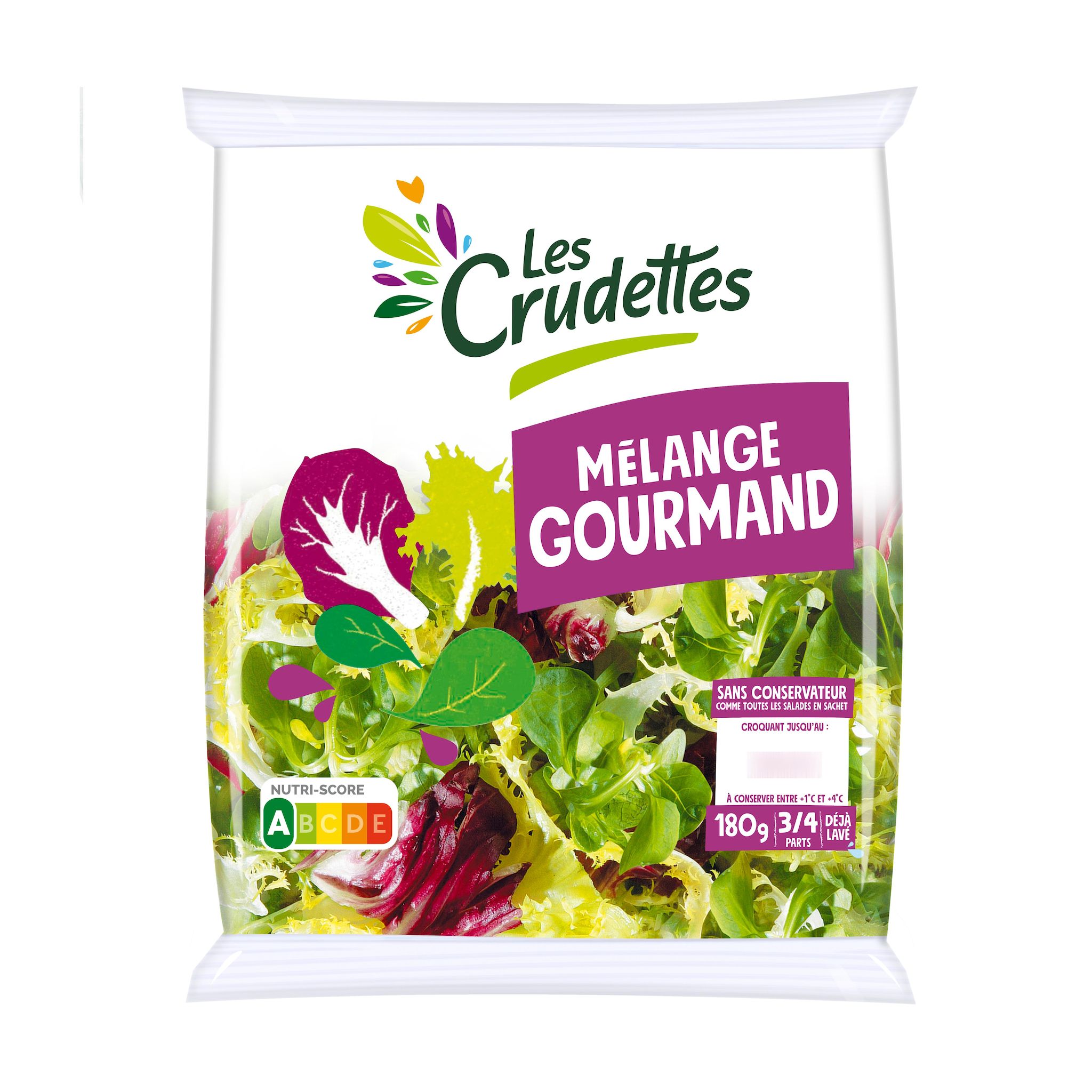 LES CRUDETTES Mélange gourmand 3/4 parts 180g