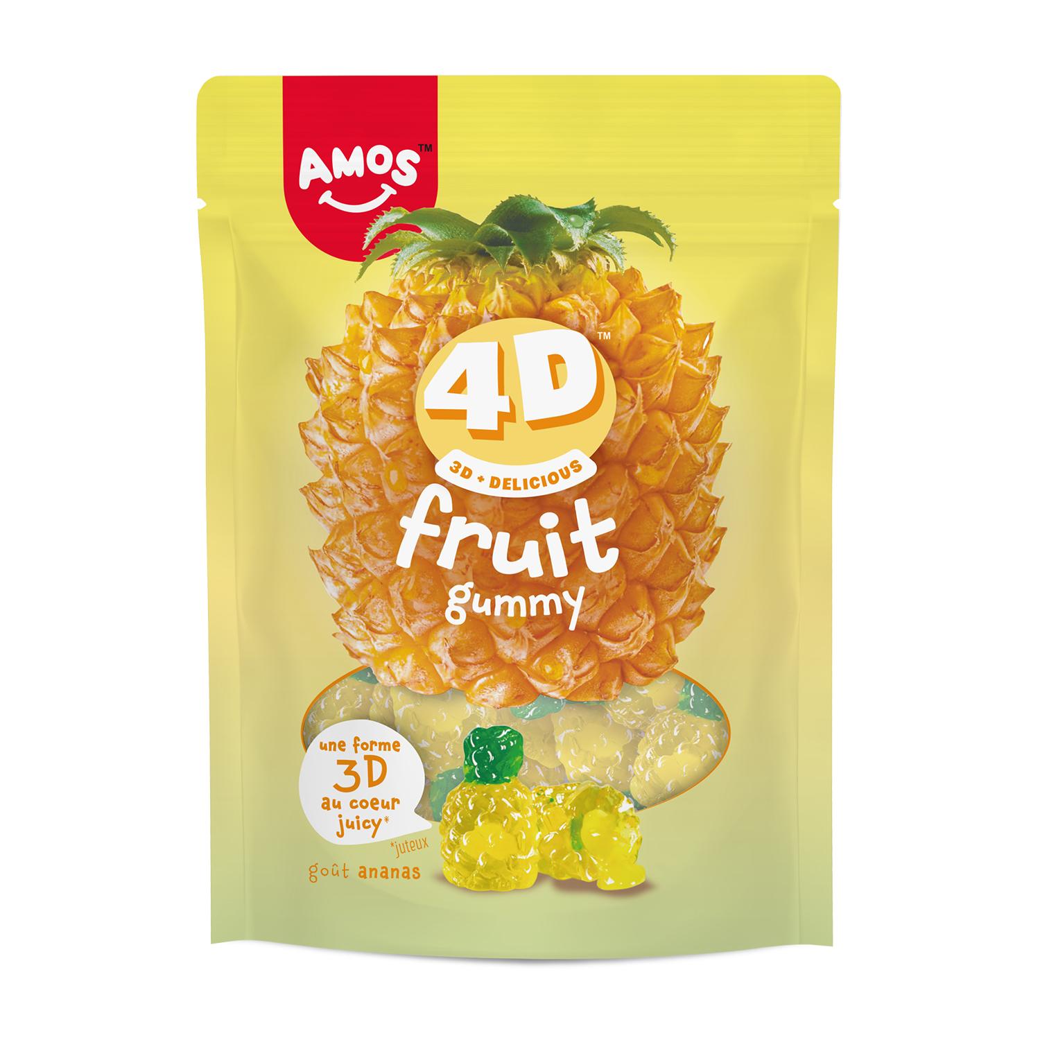 AMOS Bonbons gélifiés goût ananas 120g