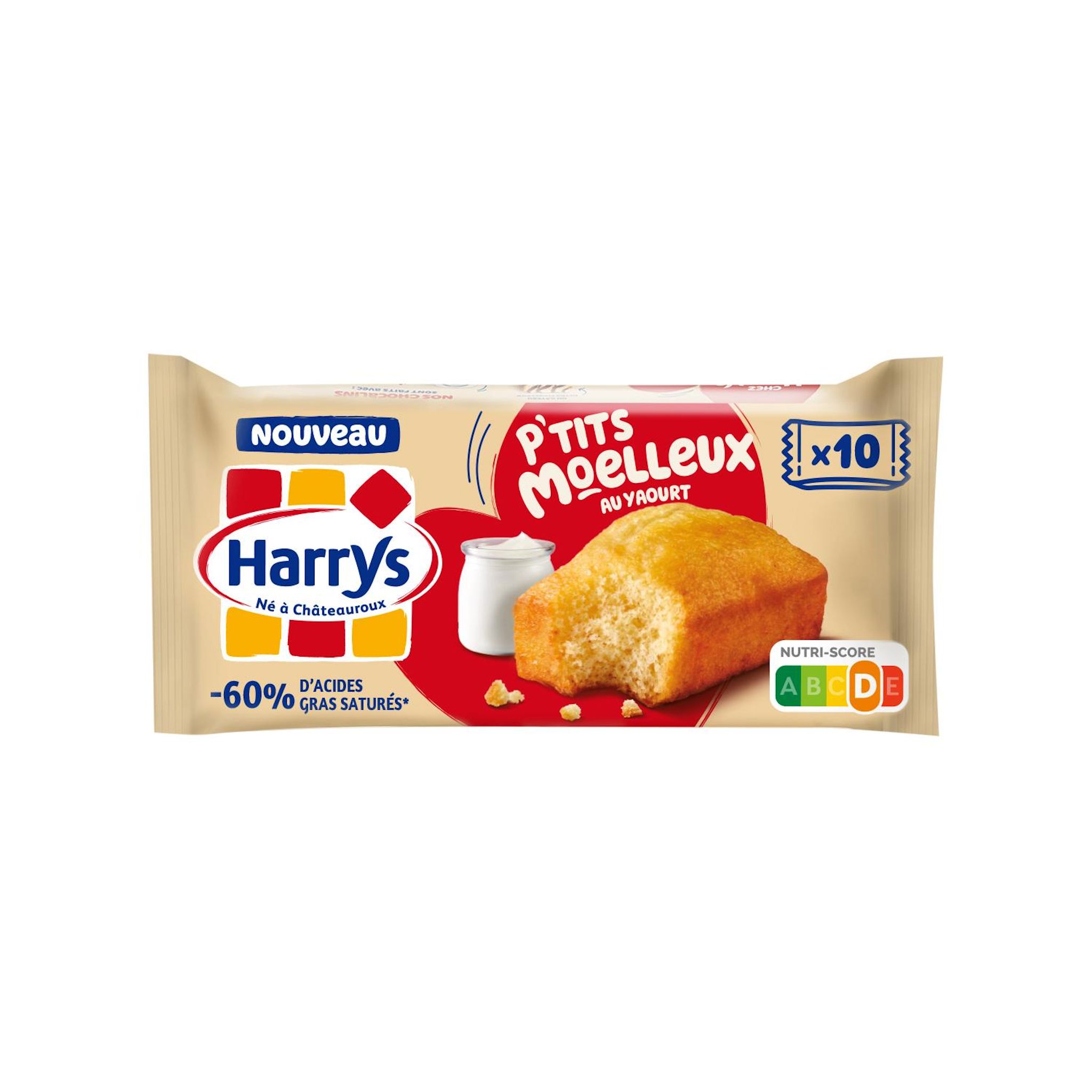 HARRYS P'tits Moelleux gâteaux au yaourt 10 gâteaux 330g