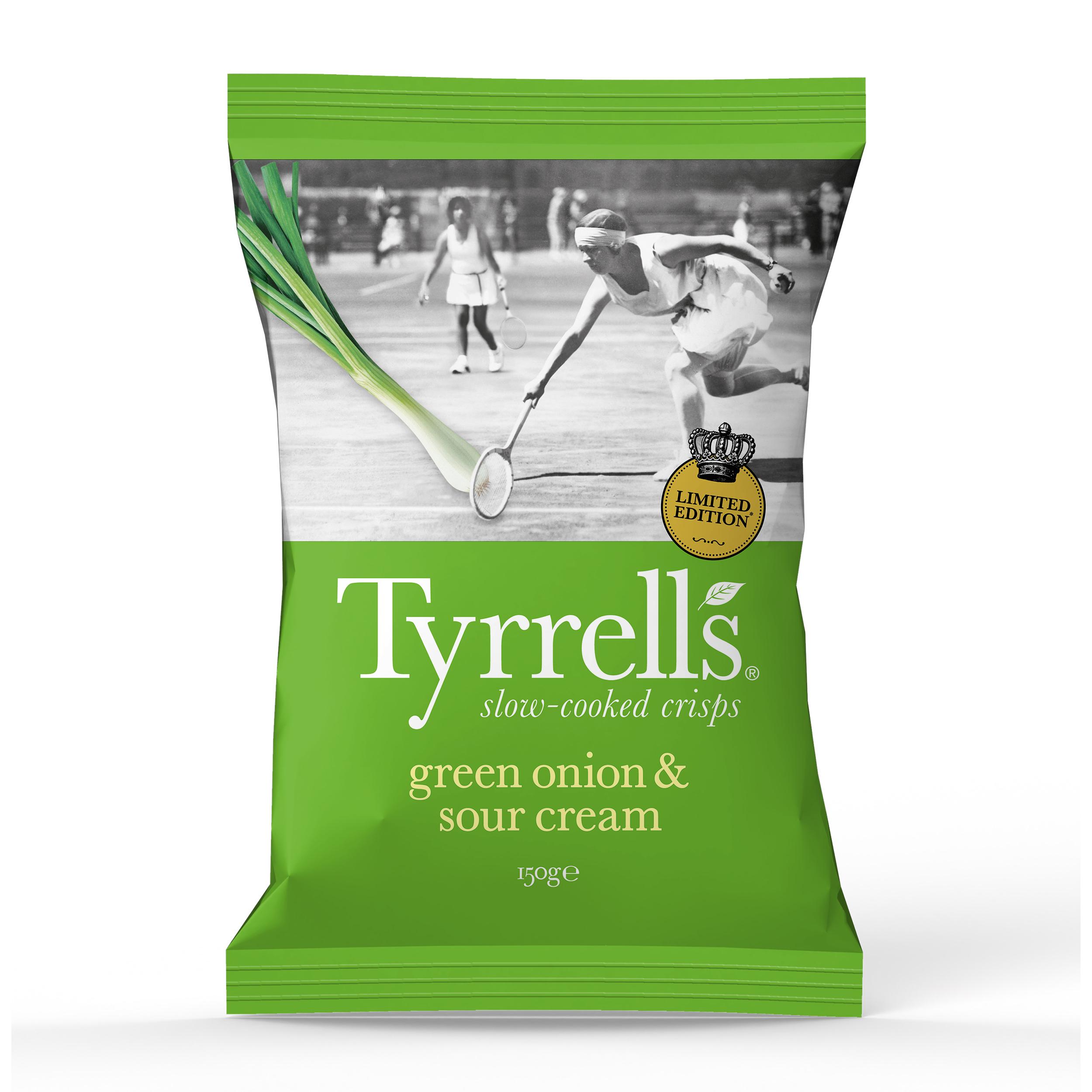 TYRRELL'S Chips saveur oignon vert et crème 150g