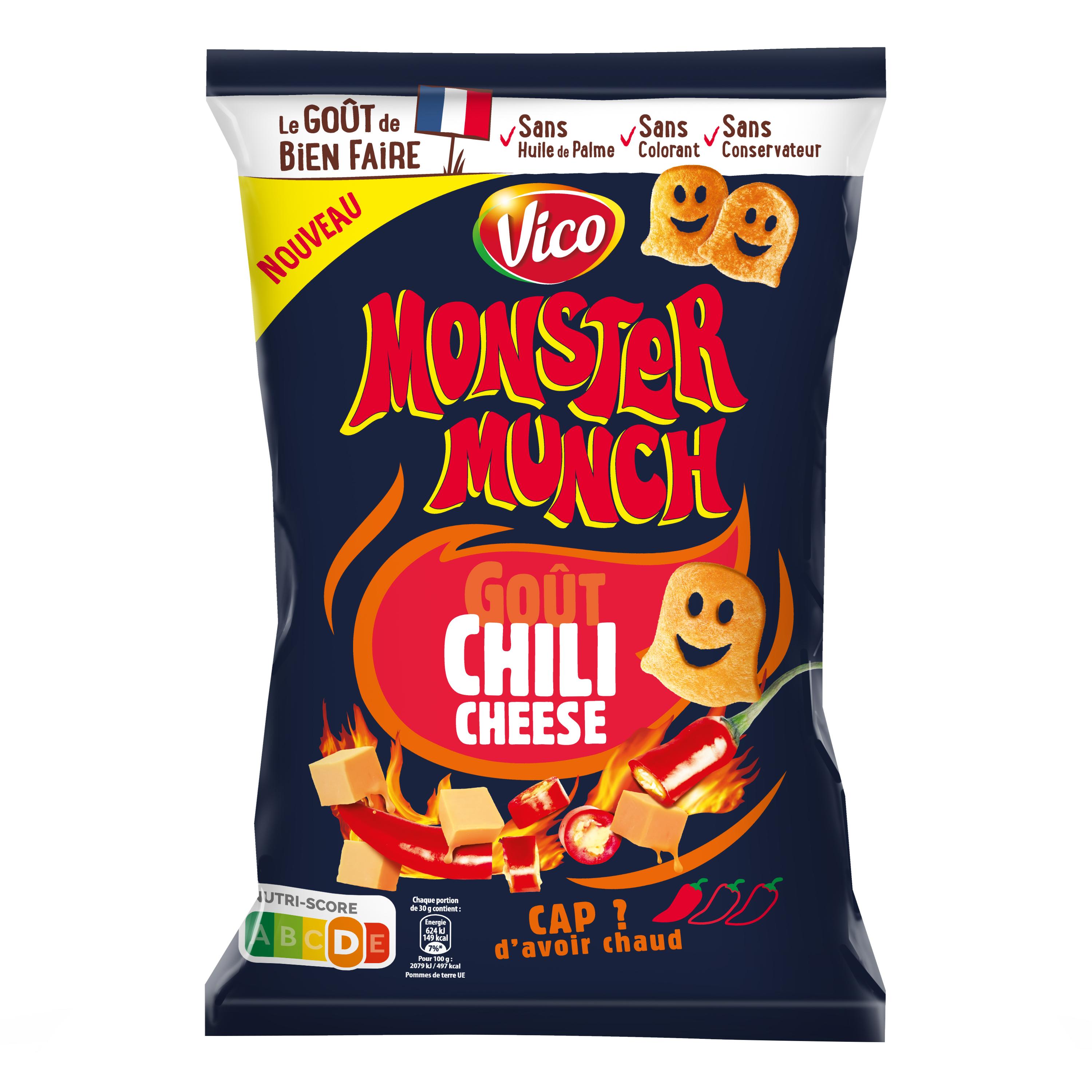 MONSTER MUNCH Biscuits soufflés goût chili cheese épicé 75g