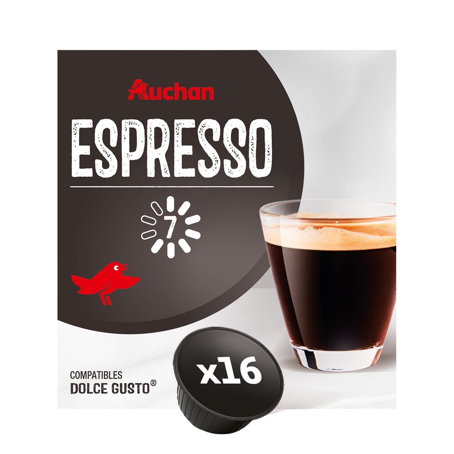 AUCHAN Capsules de café espresso compatibles Dolce Gusto 16 capsules 92g