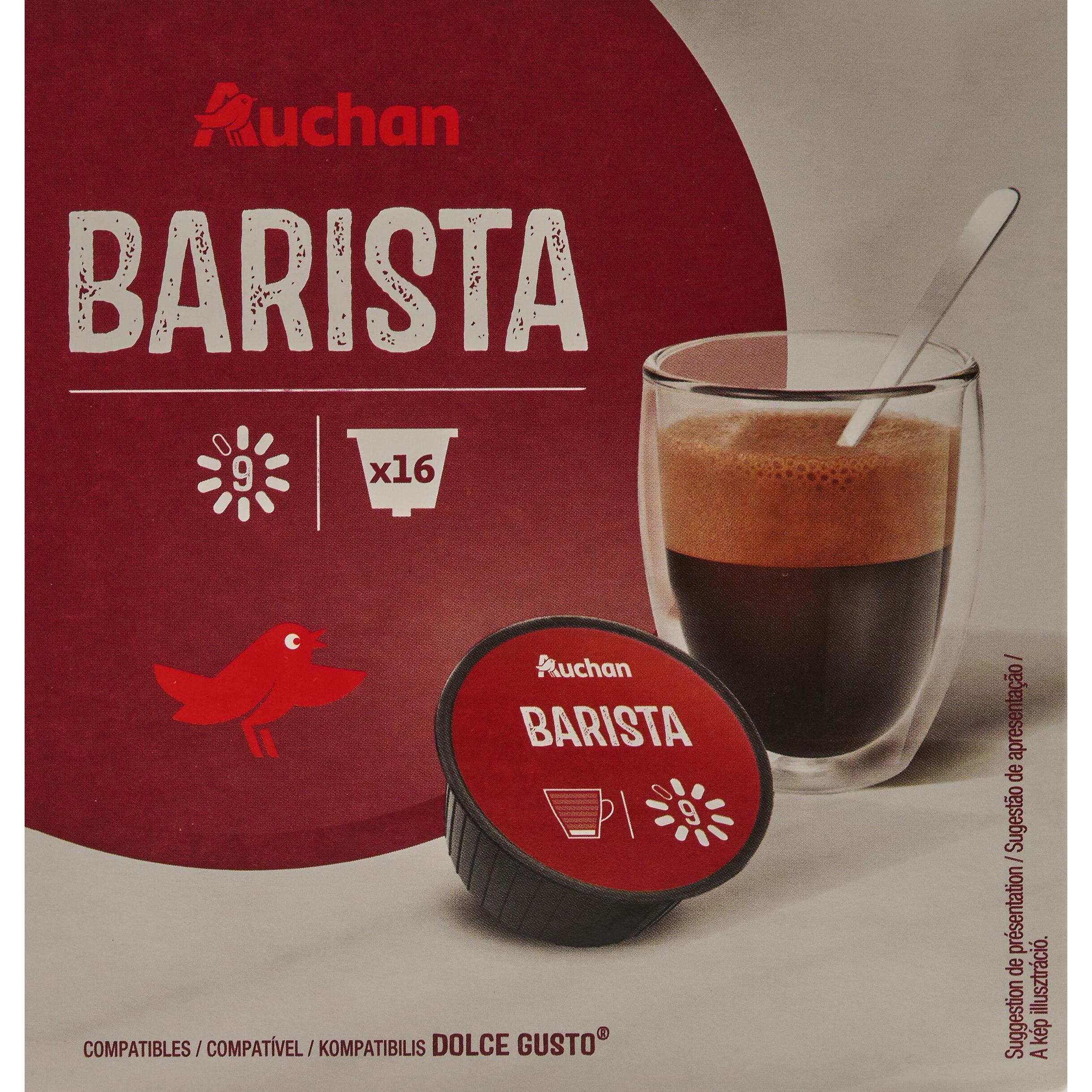 Voir la diapositive 3 : AUCHAN Barista capsules de café compatibles Dolce Gusto 16 capsules 104g