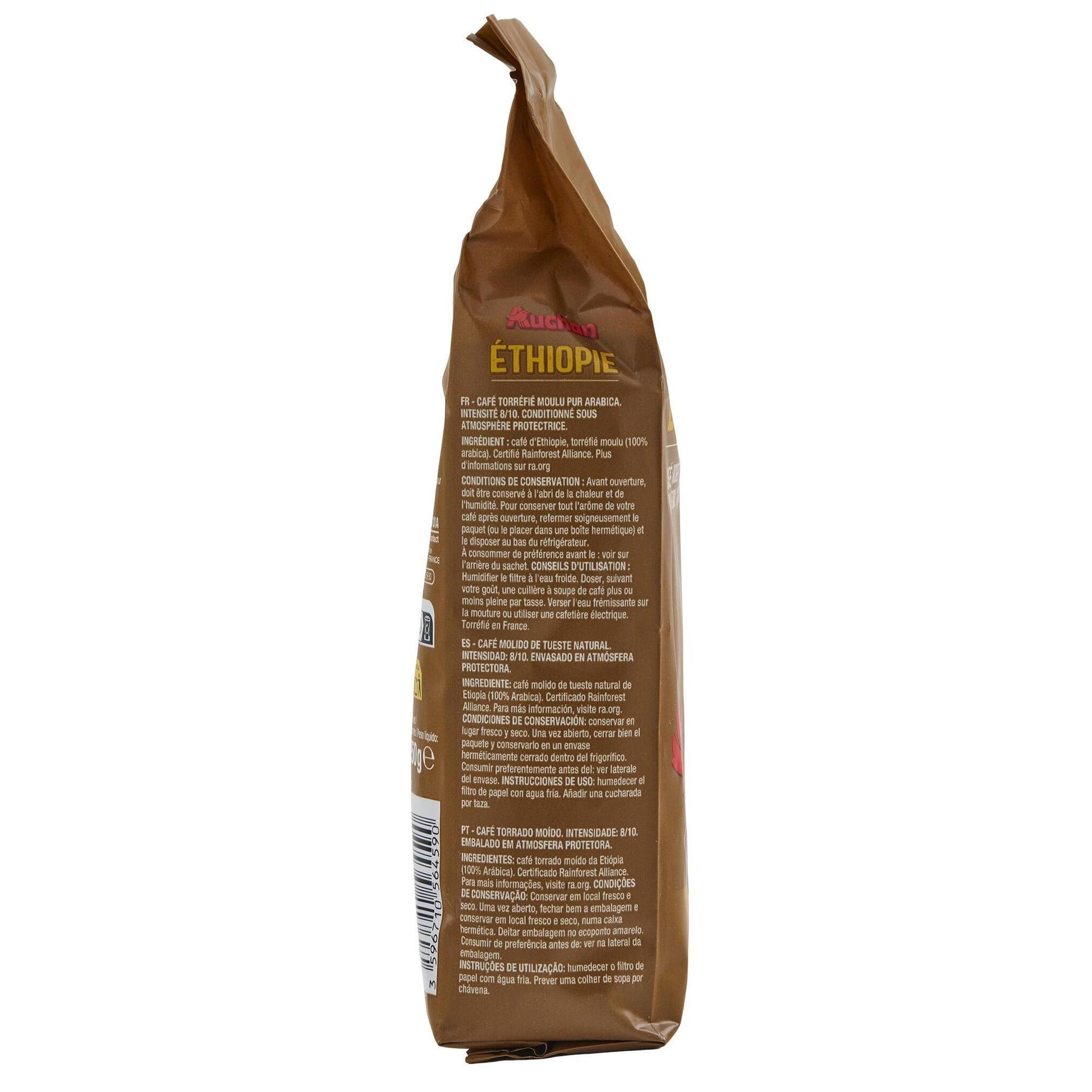 Voir la diapositive 3 : AUCHAN Café moulu Éthiopie 250g