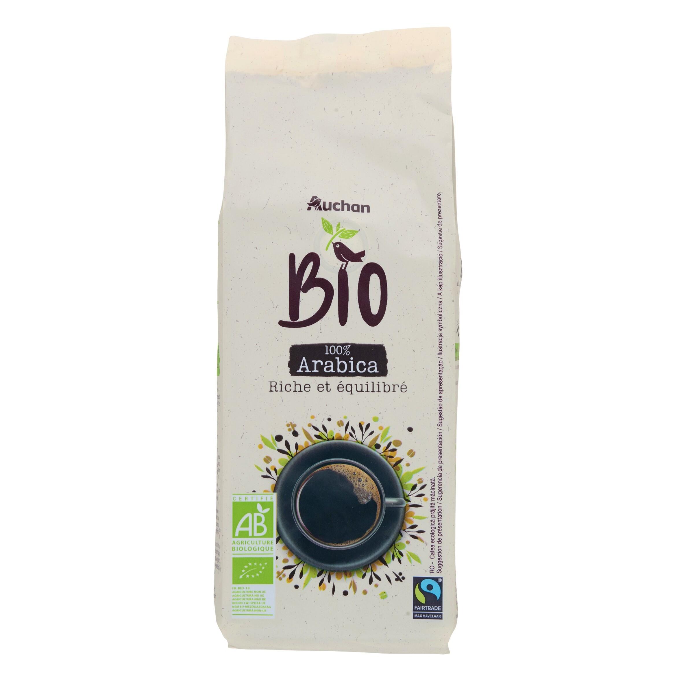 AUCHAN BIO Café moulu 100% arabica 250g