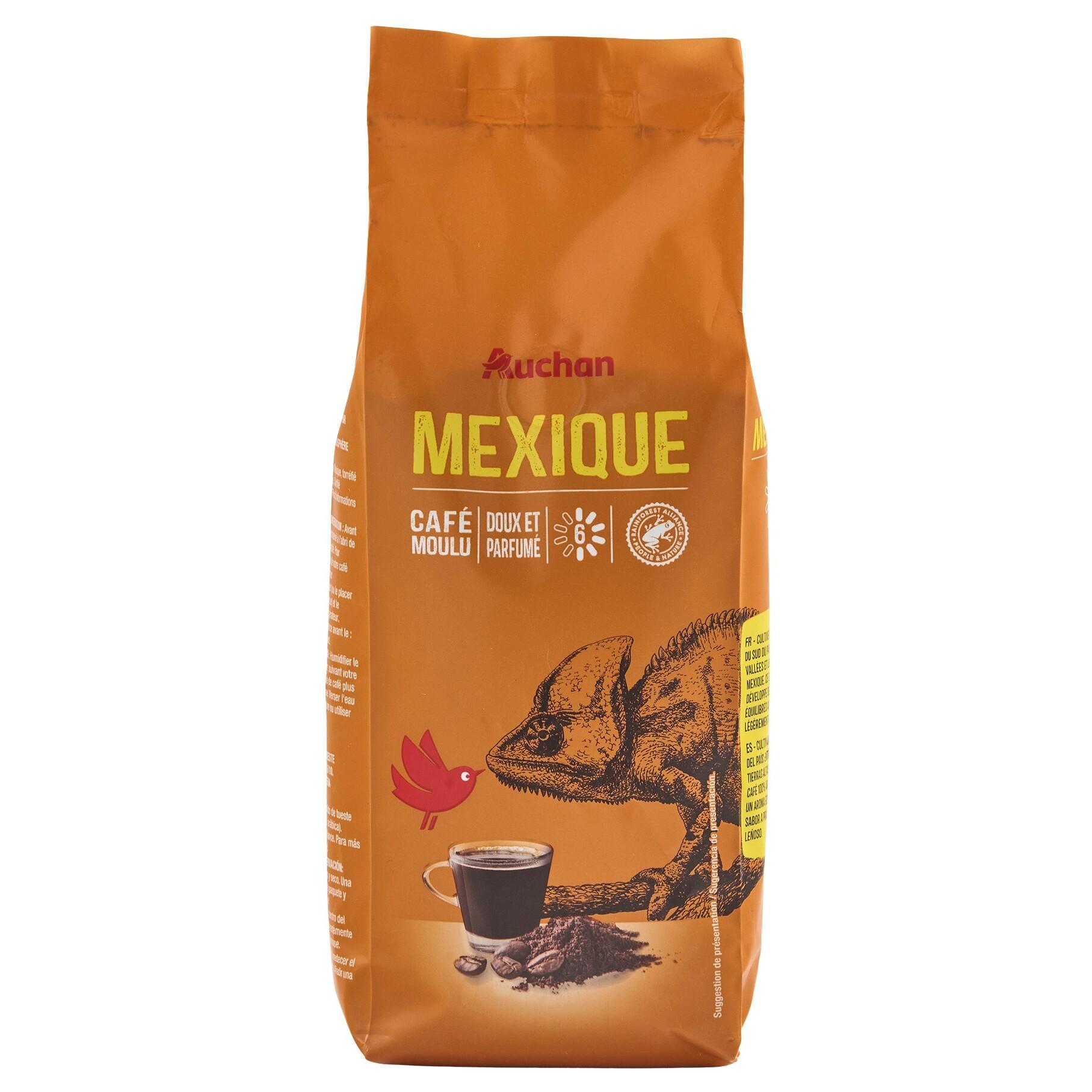 AUCHAN Café moulu pur arabica Mexique 250g
