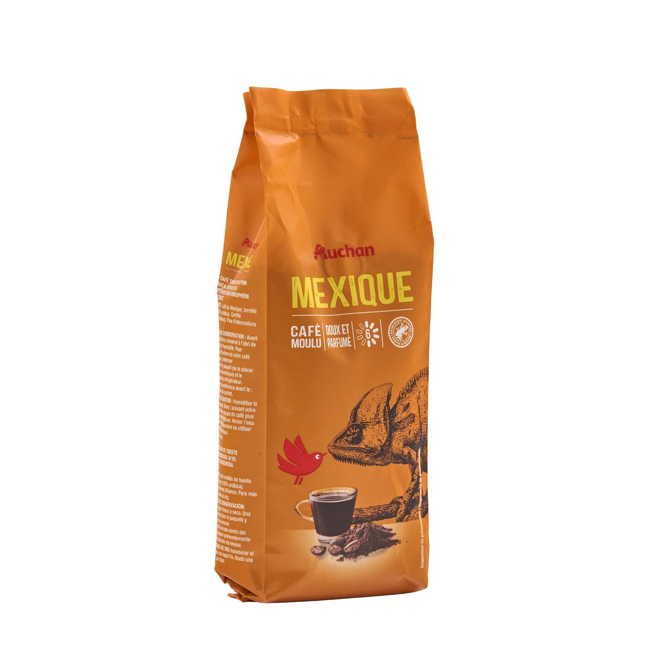 Voir la diapositive 2 : AUCHAN Café moulu pur arabica Mexique 250g