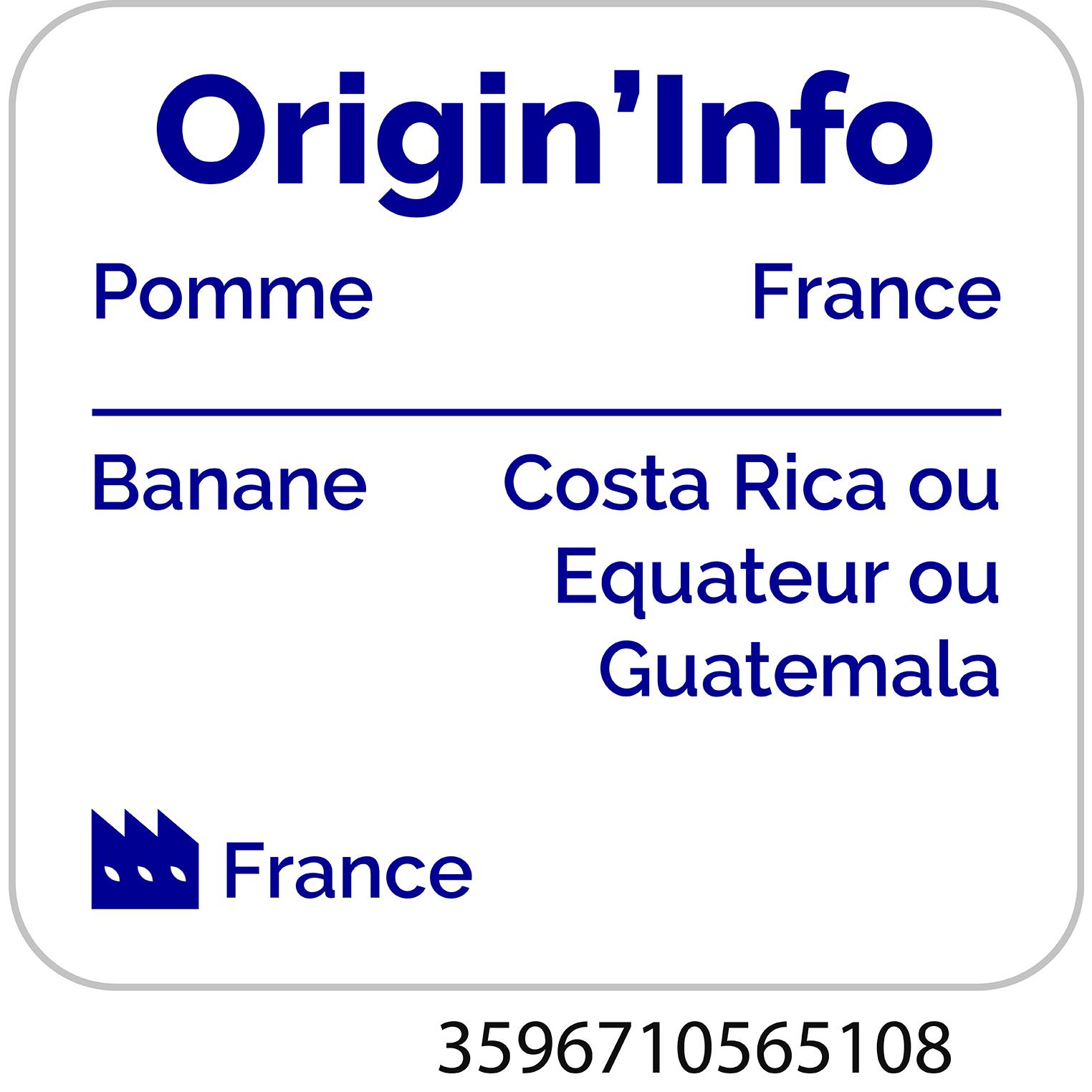 Voir la diapositive 2 : POUCE Coupelles pomme banane allégée en sucres 4x100g