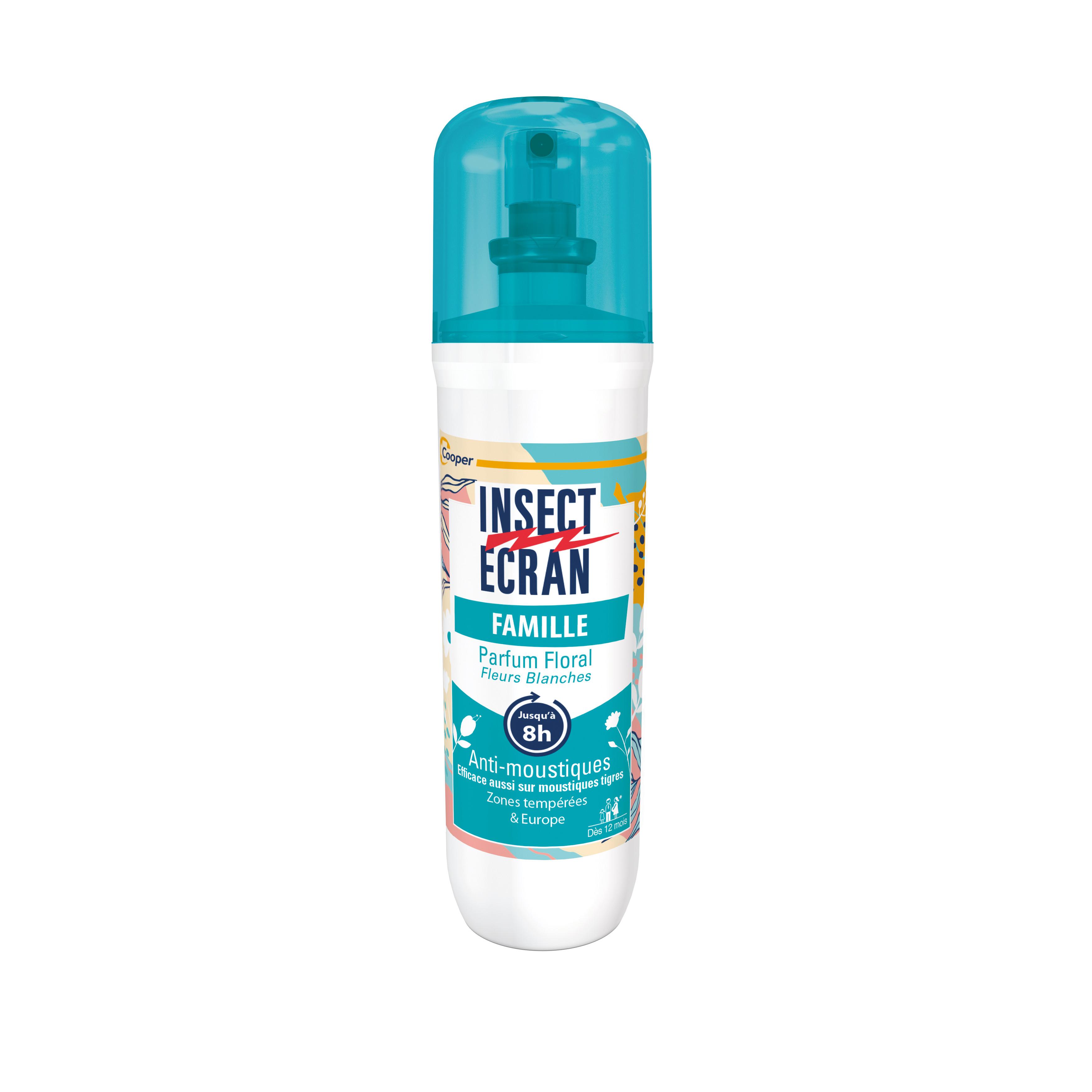 INSECT ECRAN Spray famille anti moustiques parfum floral 100ml