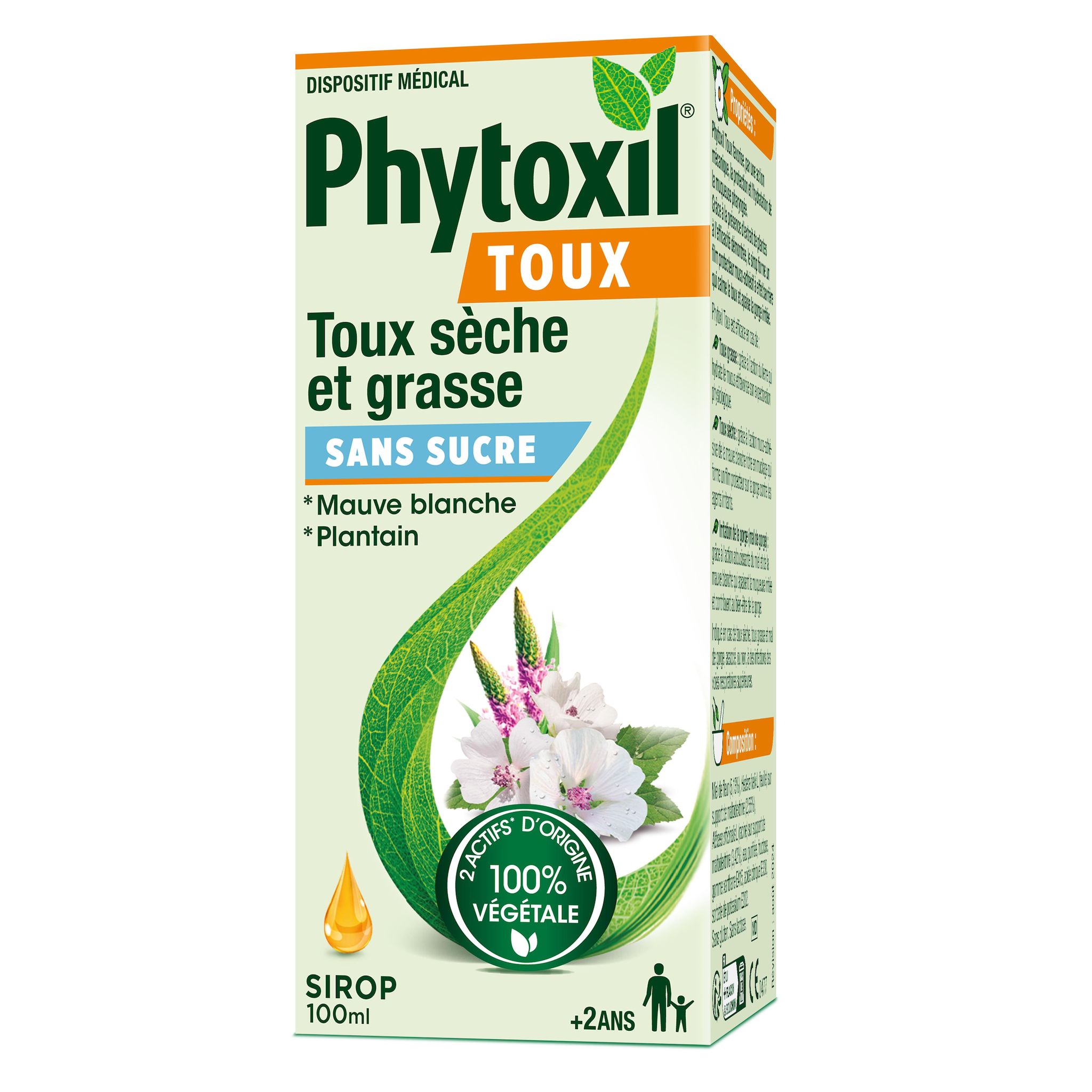 PHYTOXIL Sirop toux sèche et grasse sans sucre 100ml