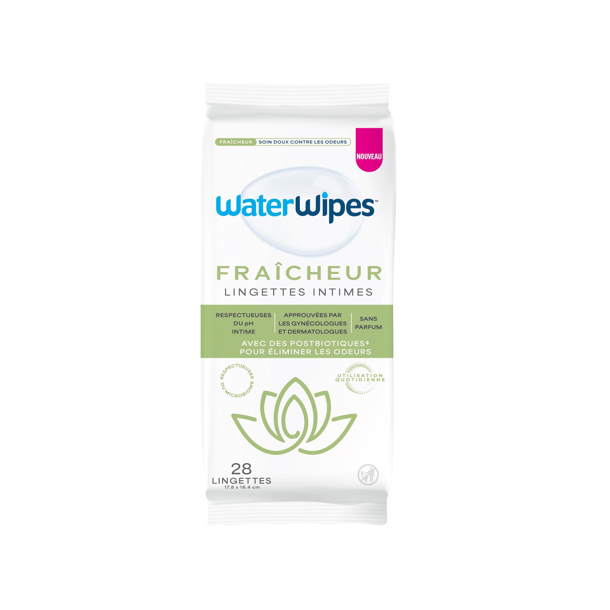 WATER WIPES Fraicheur lingettes intimes 28 lingettes