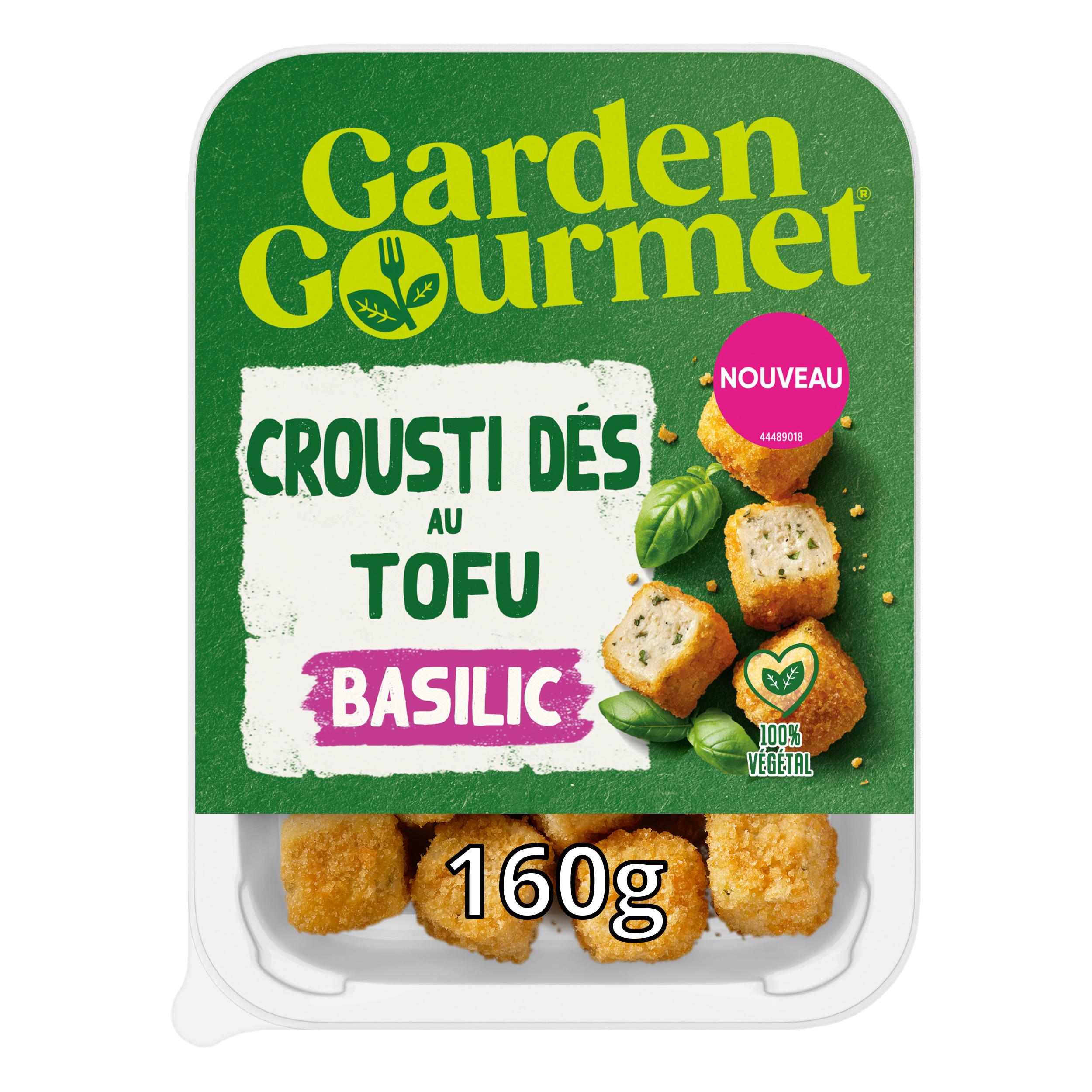 GARDEN GOURMET Crousti dés au tofu basilic végétal 160g