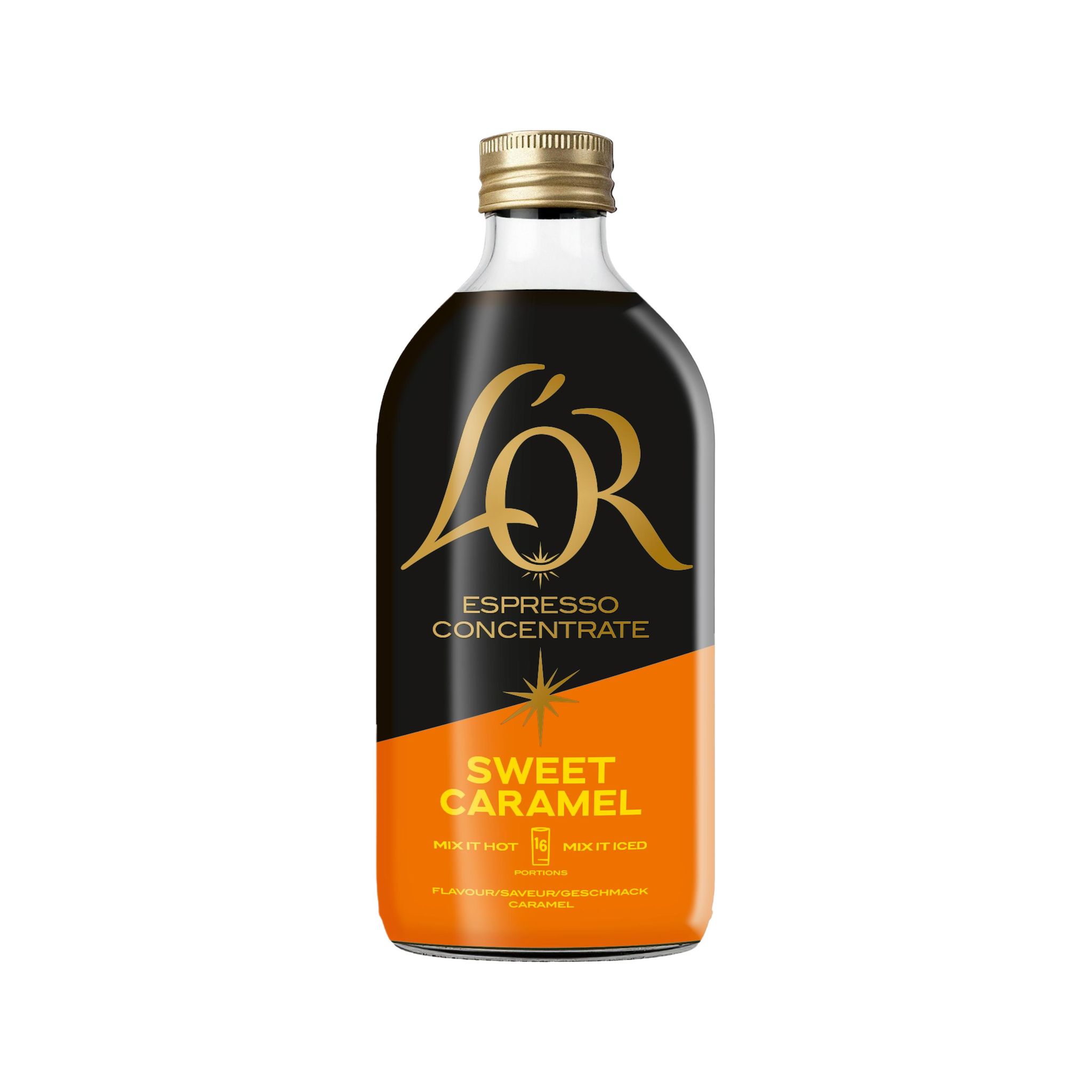 L'OR ESPRESSO Espresso concentré saveur caramel à consommer chaud ou froid 16 portions 485ml