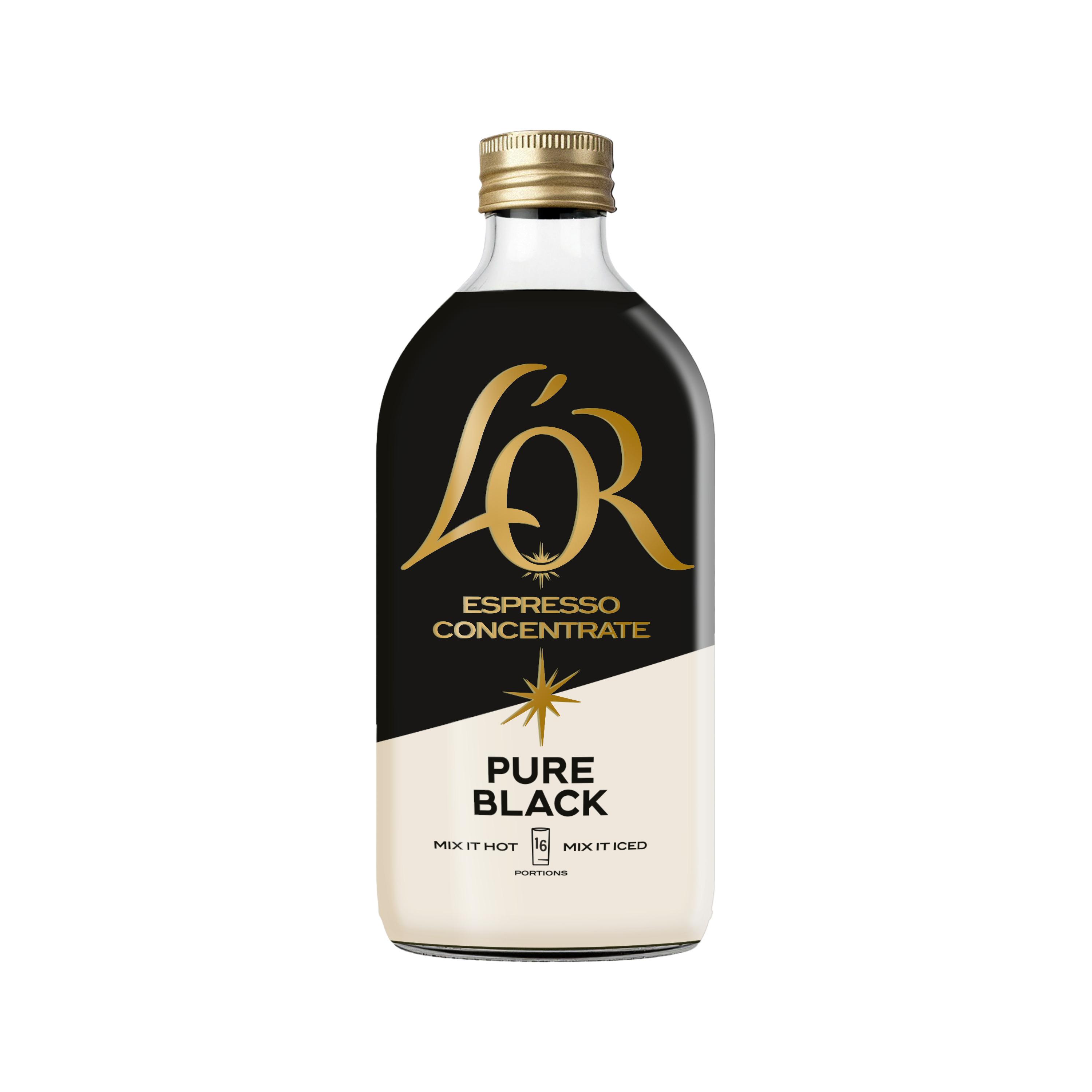 L'OR Espresso concentré Pure Black à consommer chaud ou froid 16 portions 485ml