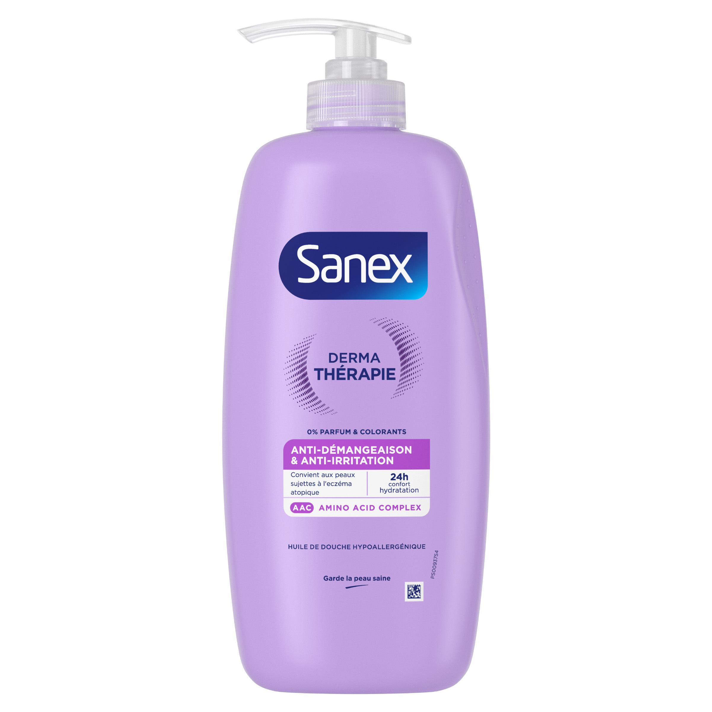 SANEX Derma Thérapie Huile de douche anti-démangeaisons et anti-irritations peaux sujettes à l'eczéma atopique 725ml