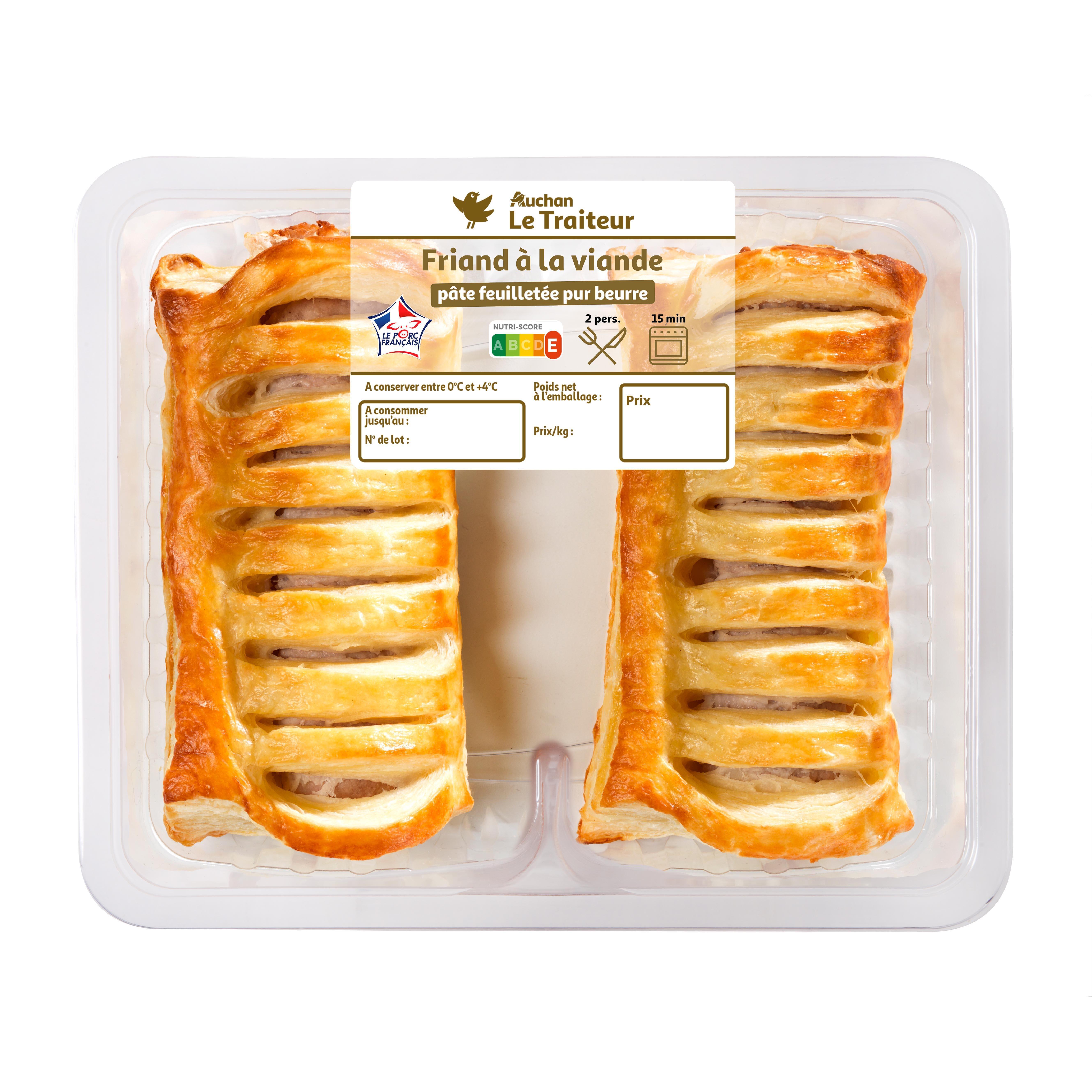 AUCHAN LE TRAITEUR Friand à la viande 2 pièces 240g