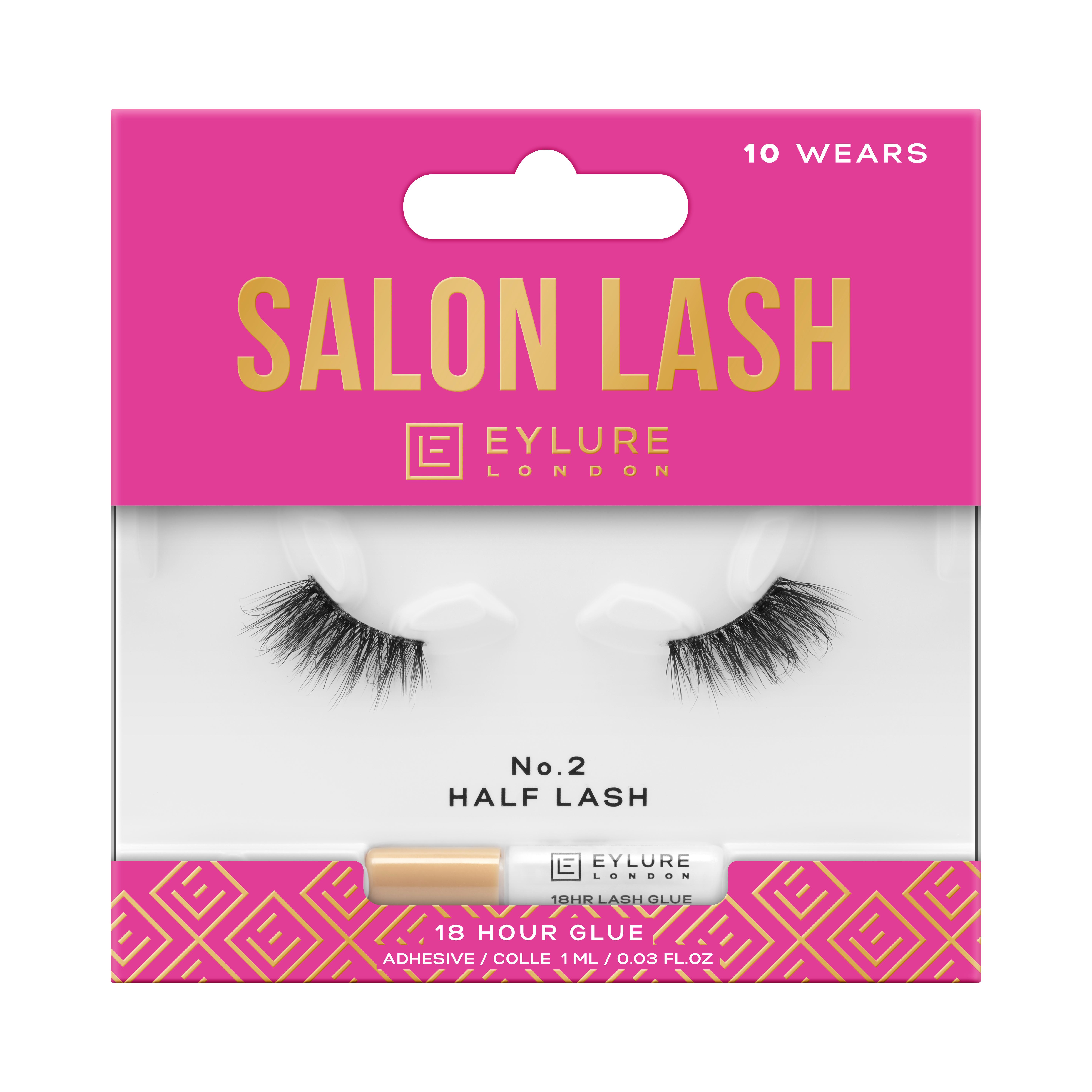EYLURE Salon Lash Faux cils 02 half lash 1 paire+colle 1ml incluse