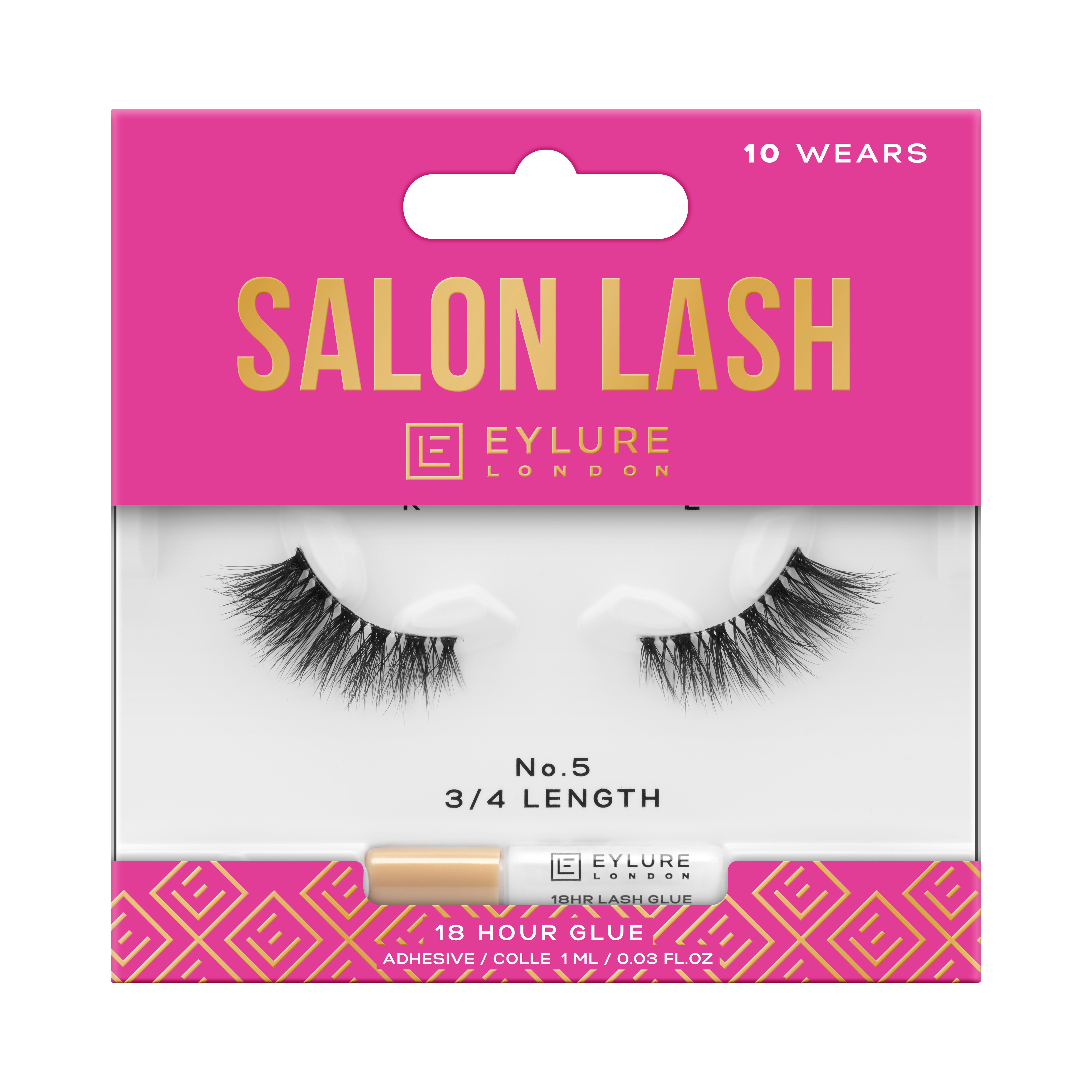 EYLURE Salon Lash Faux cils 05 3/4 length 1 paire+colle 1ml incluse