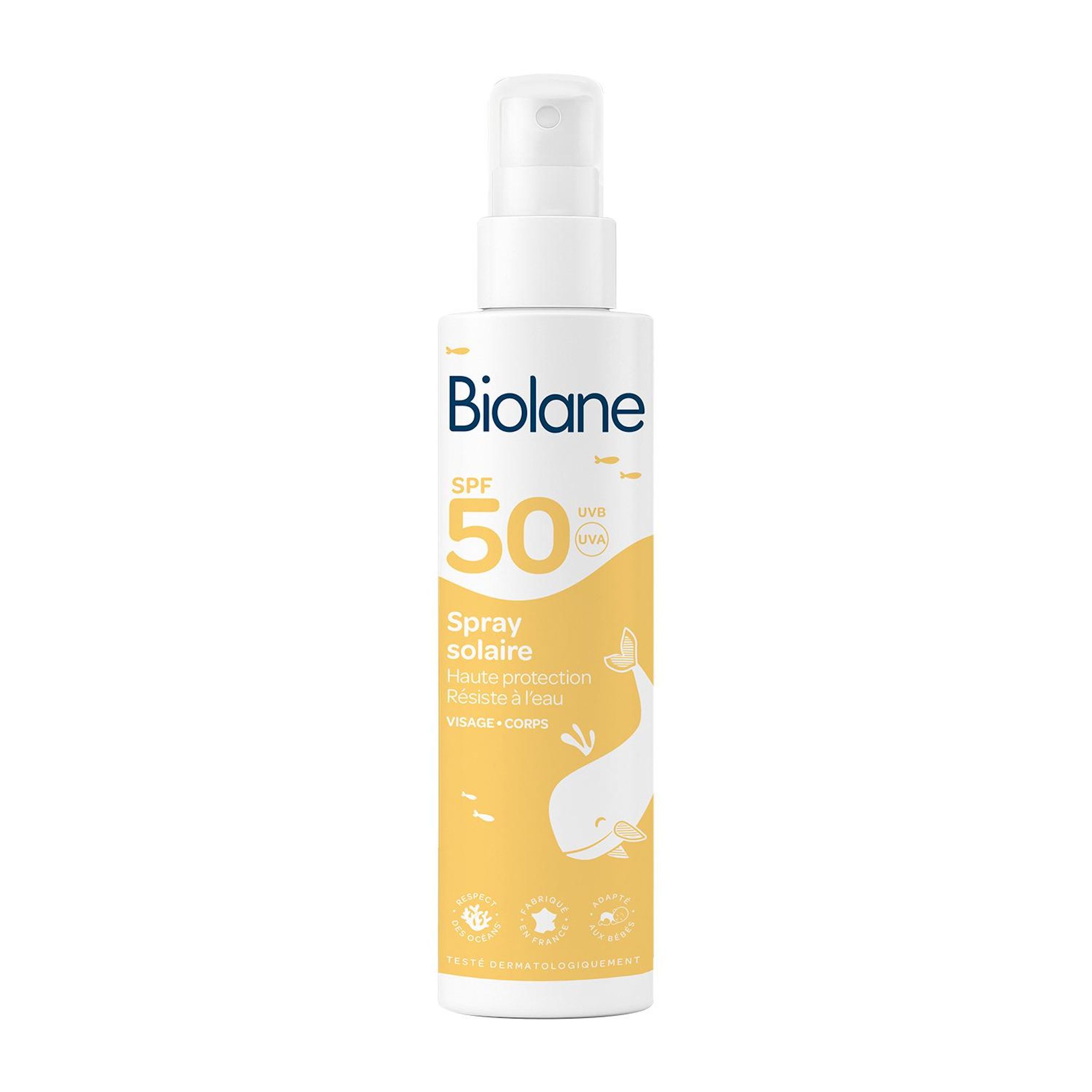 BIOLANE Spray solaire bébé visage et corps SPF50 200ml
