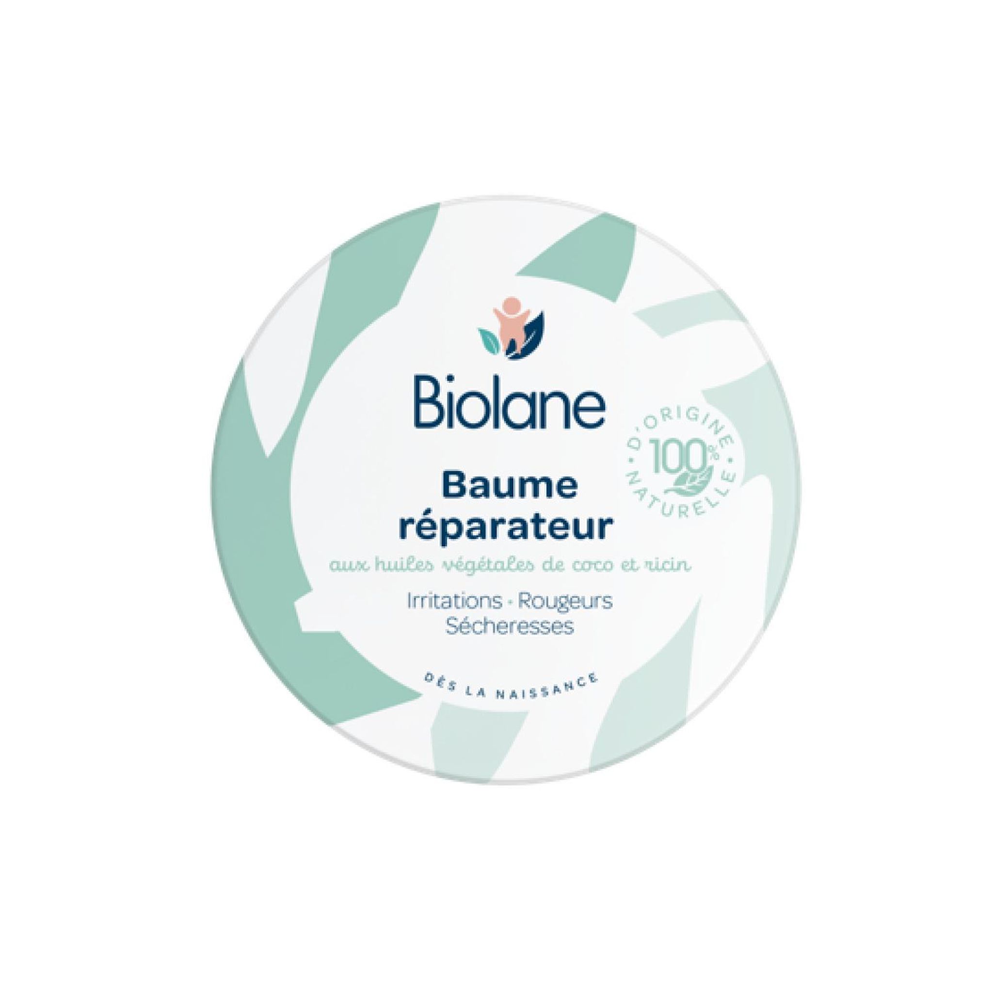 BIOLANE Baume réparateur à l'huile végétale de coco et ricin dès la naissance irritations, rougeurs, sécheresses 45ml