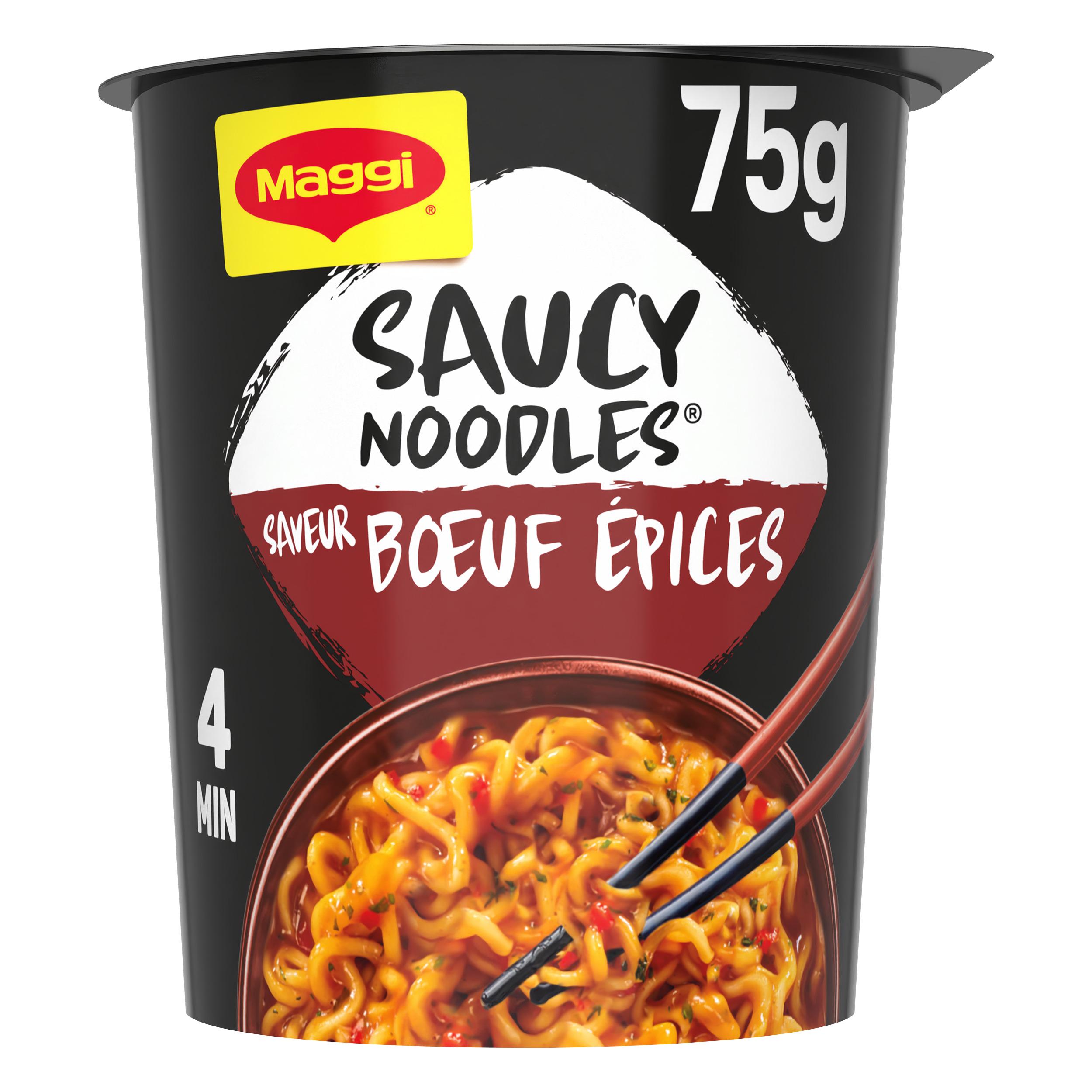 MAGGI Saucy Noodles nouilles saveur boeuf epices 1 portion 75g