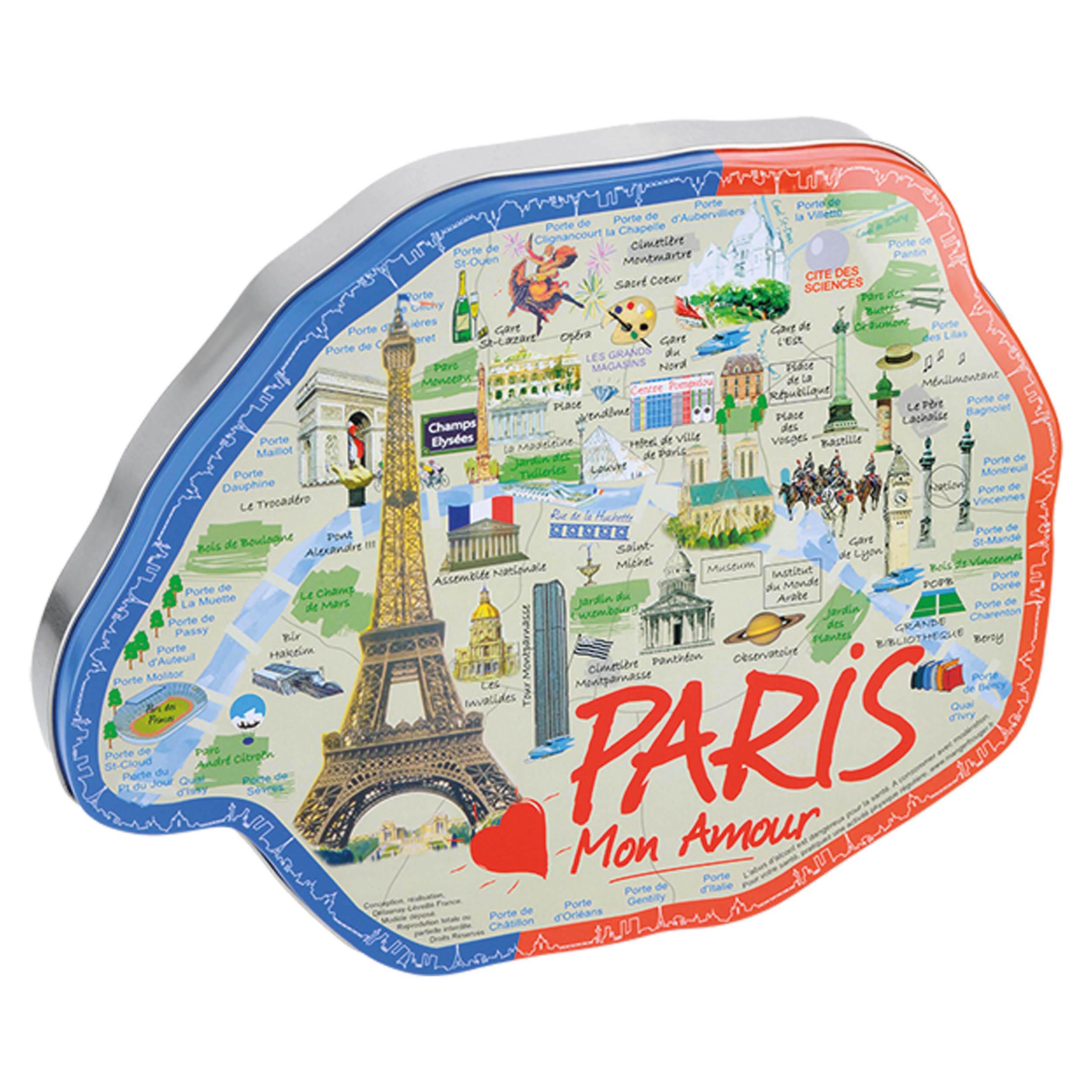 CHEVALIERS D'ARGOUGES Boite de chocolats giandujas paris mon amour 200g