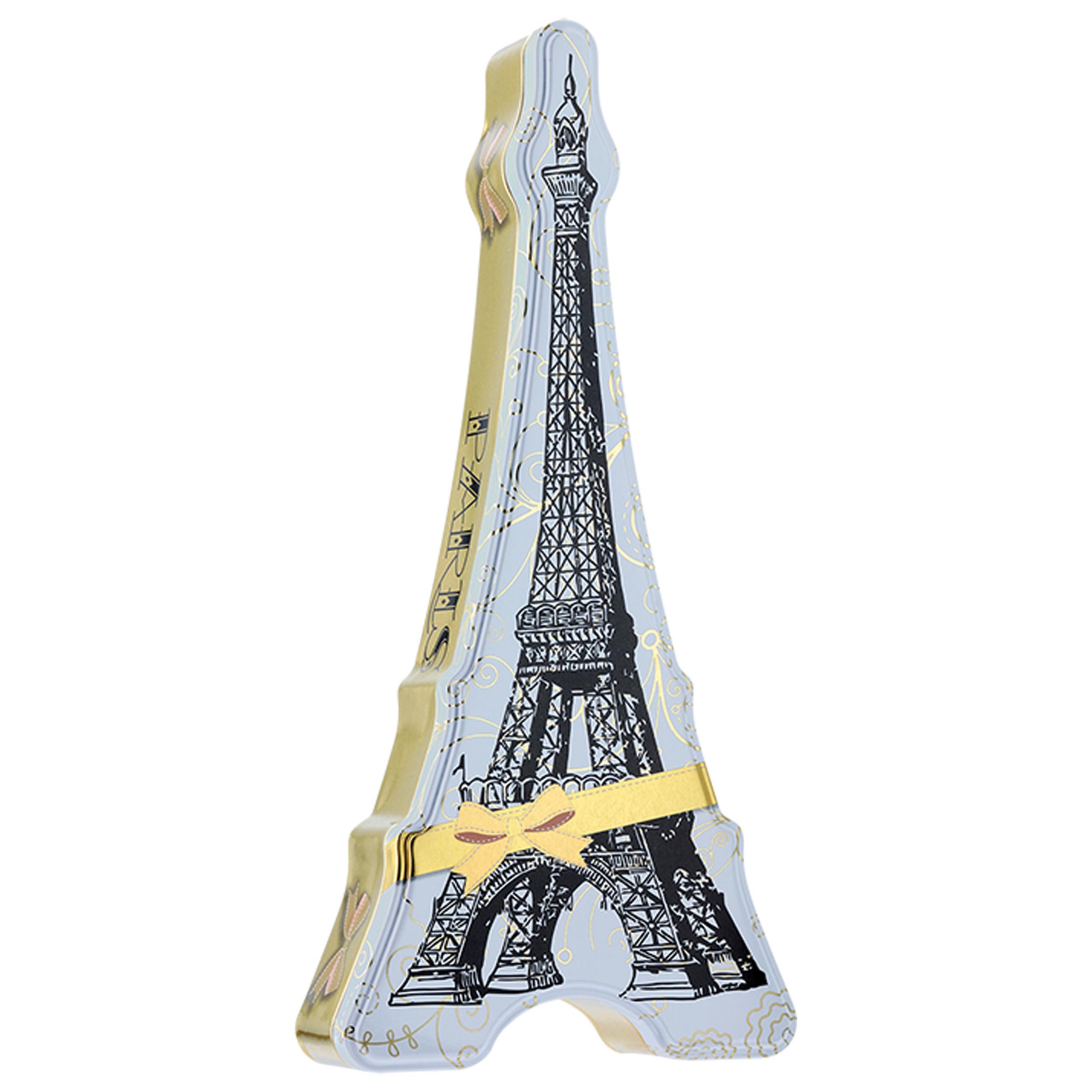 CHEVALIERS D'ARGOUGES Boîte en fer tour eiffel de chocolats Giandujas 100g