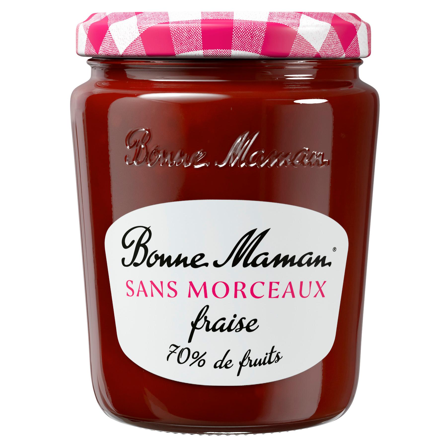 BONNE MAMAN Confiture de fraise sans morceaux 70% de fruits 310g