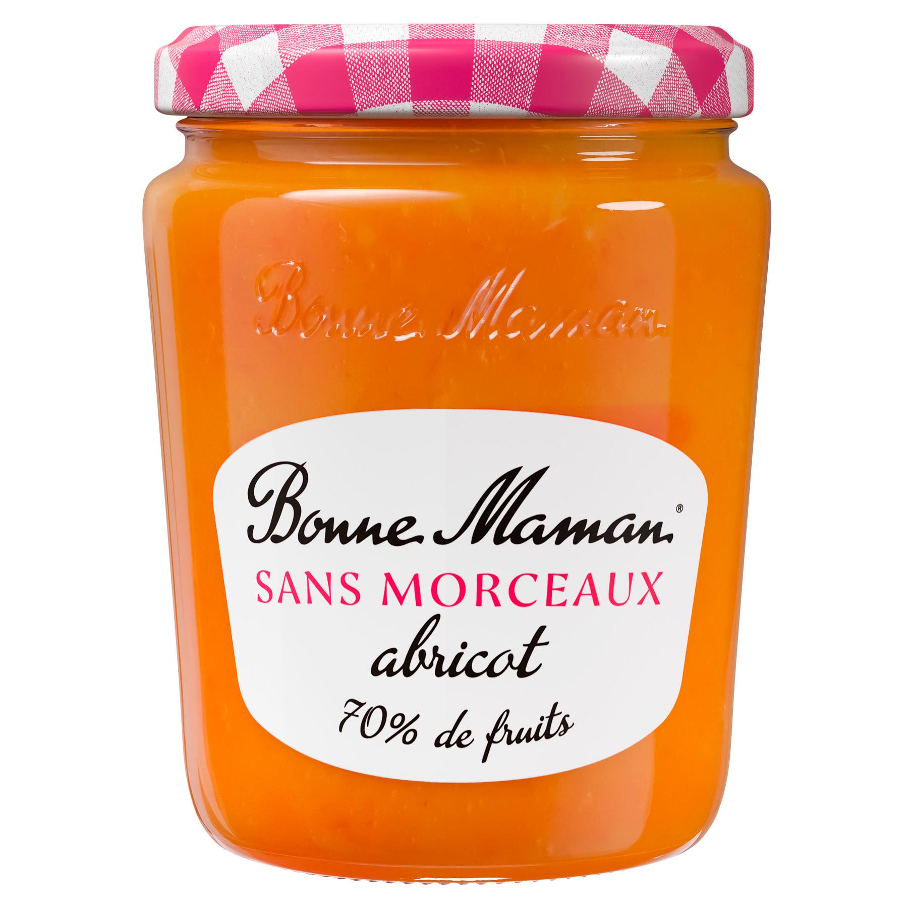 BONNE MAMAN Confiture d'abricot sans morceaux 70% de fruits 310g