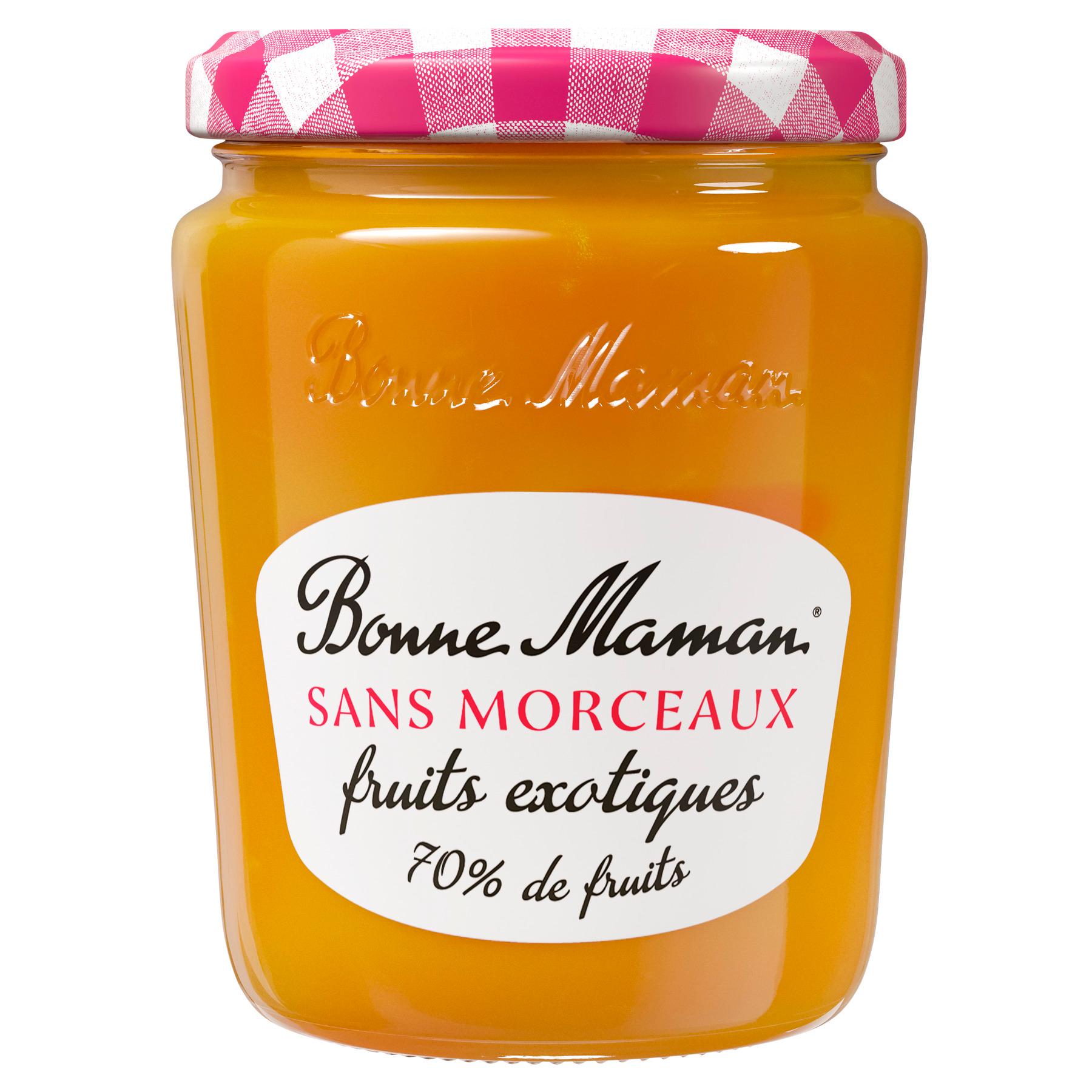 BONNE MAMAN Confiture de fruits exotiques sans morceaux 70% de fruits 310g
