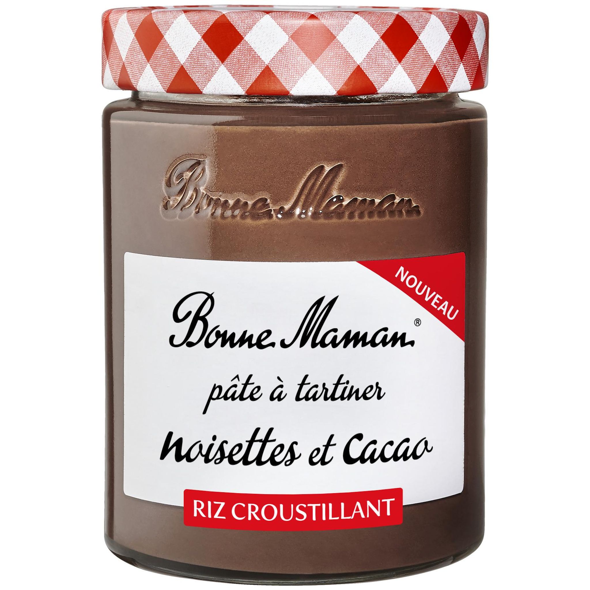 BONNE MAMAN Pâte à tartiner noisettes cacao et riz croustillant 330g