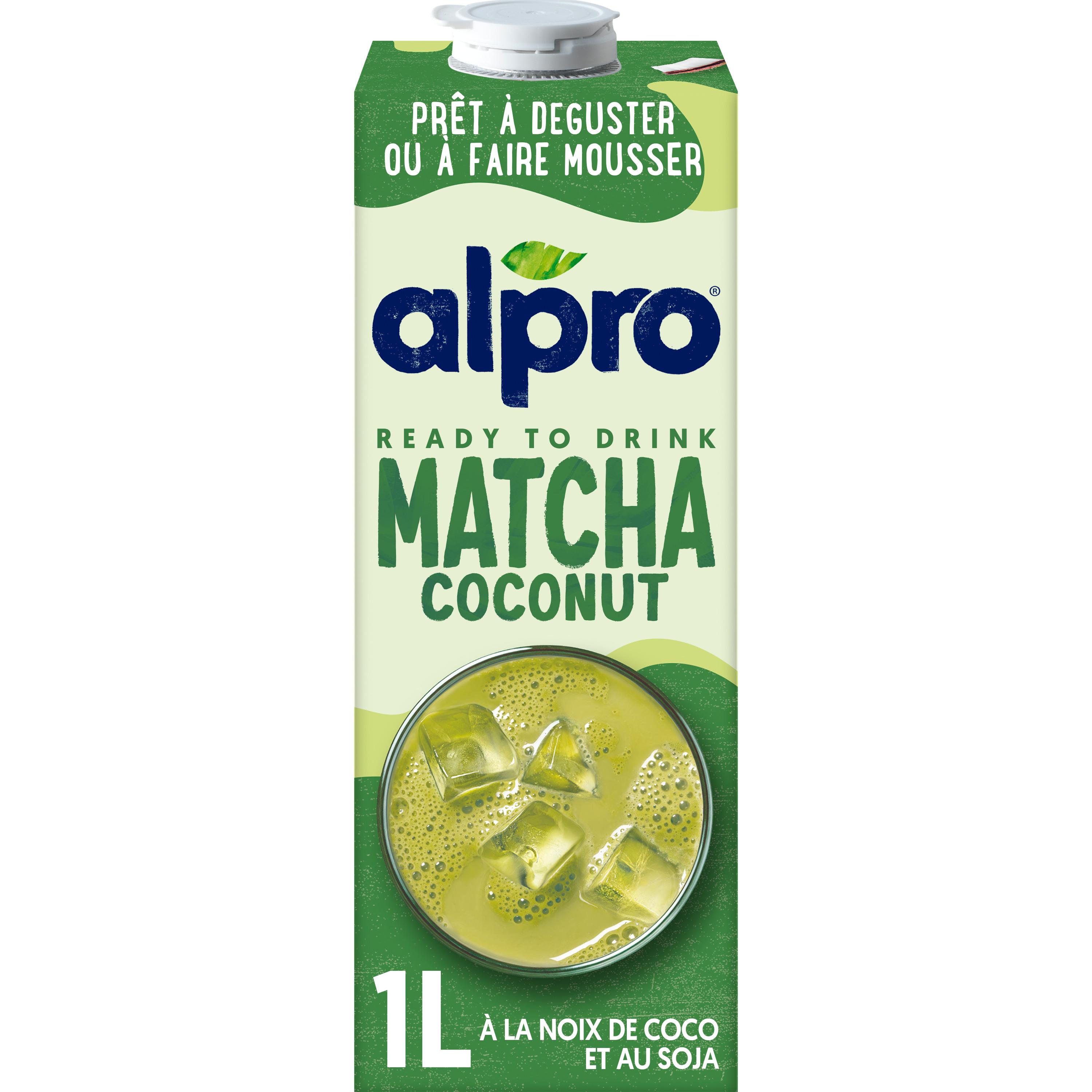 ALPRO Boisson végétale à la noix de coco et au soja saveur matcha 1l