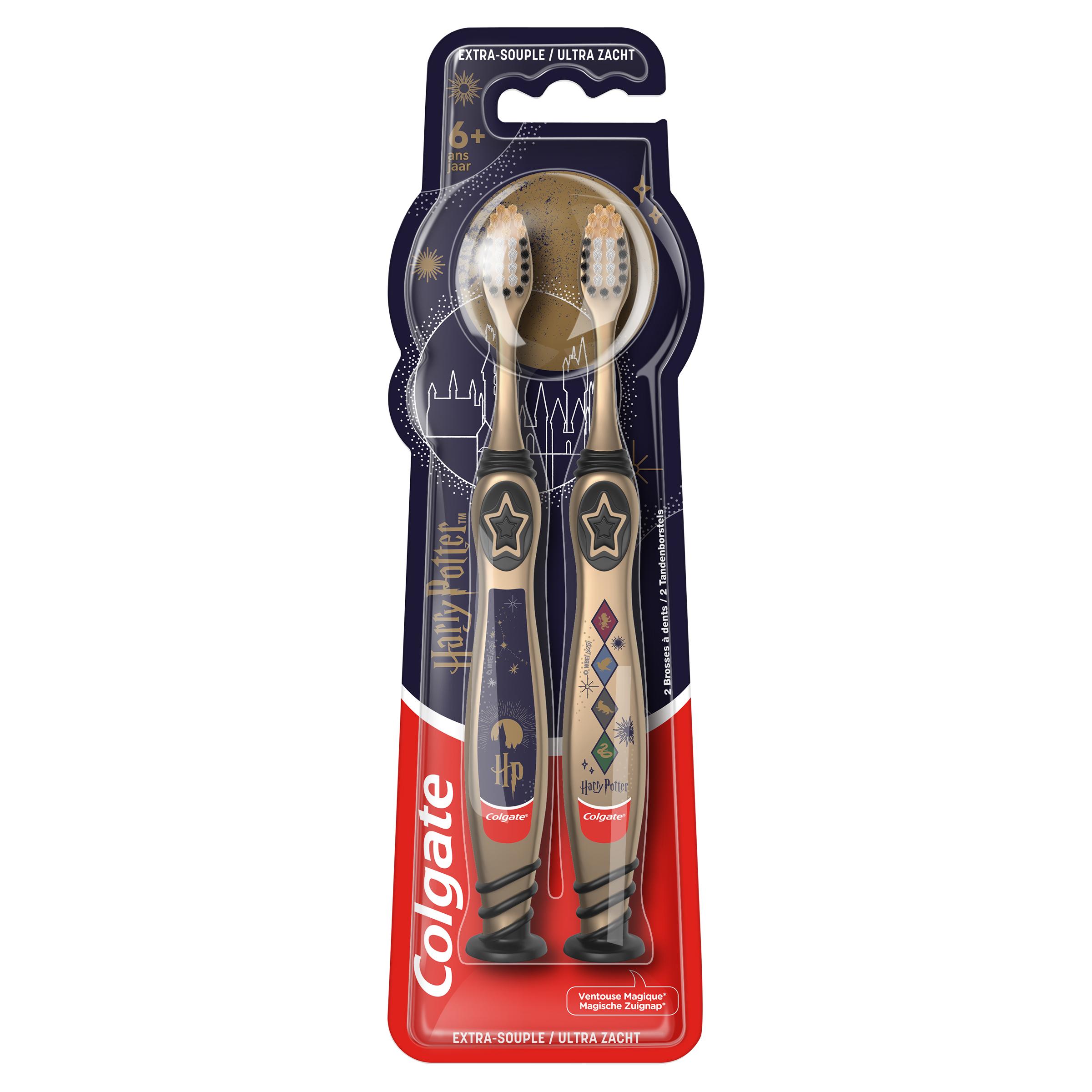 COLGATE Brosse à dents Harry Potter extra souple 2 brosse à dents