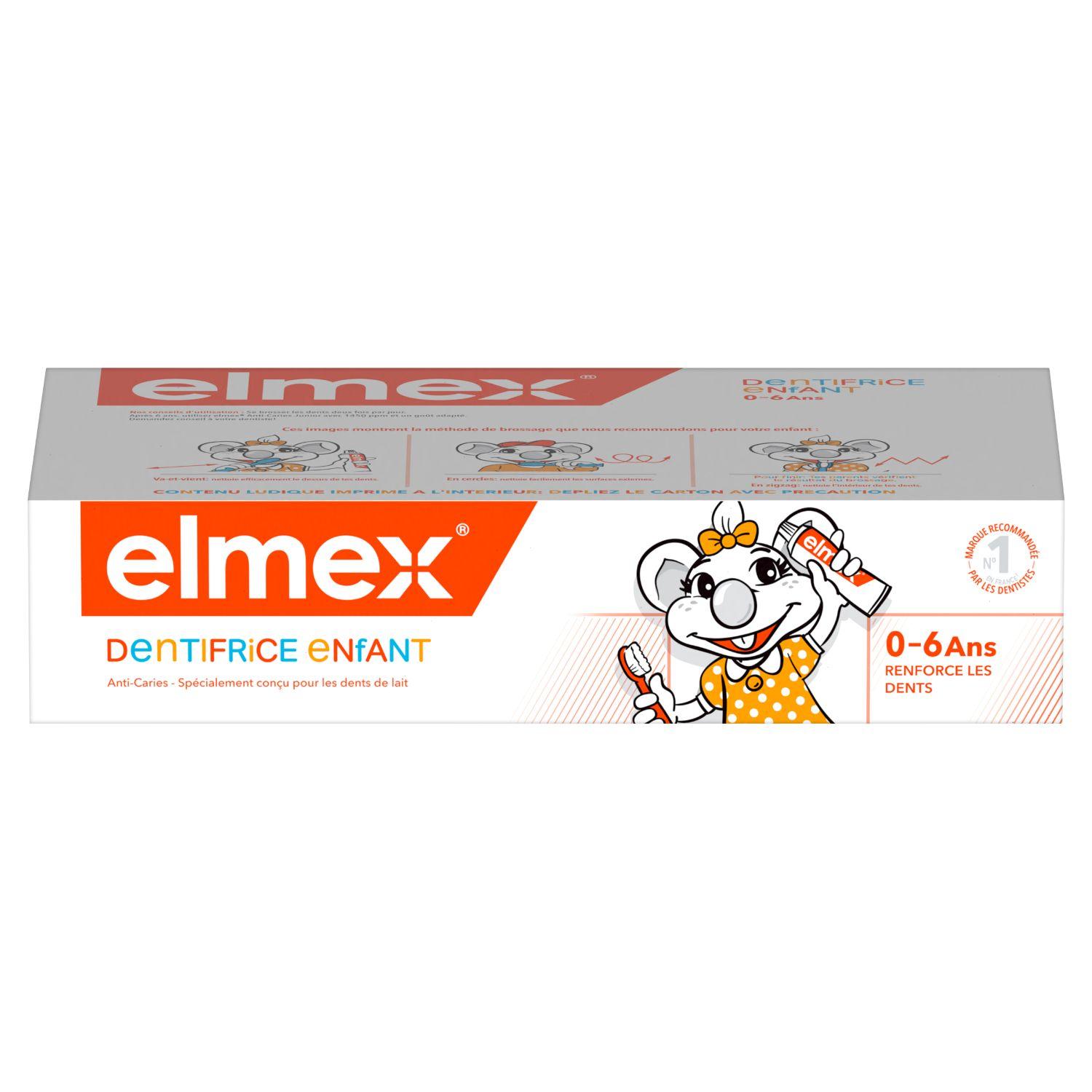 ELMEX Dentifrice enfants 0-6 ans 2x75ml