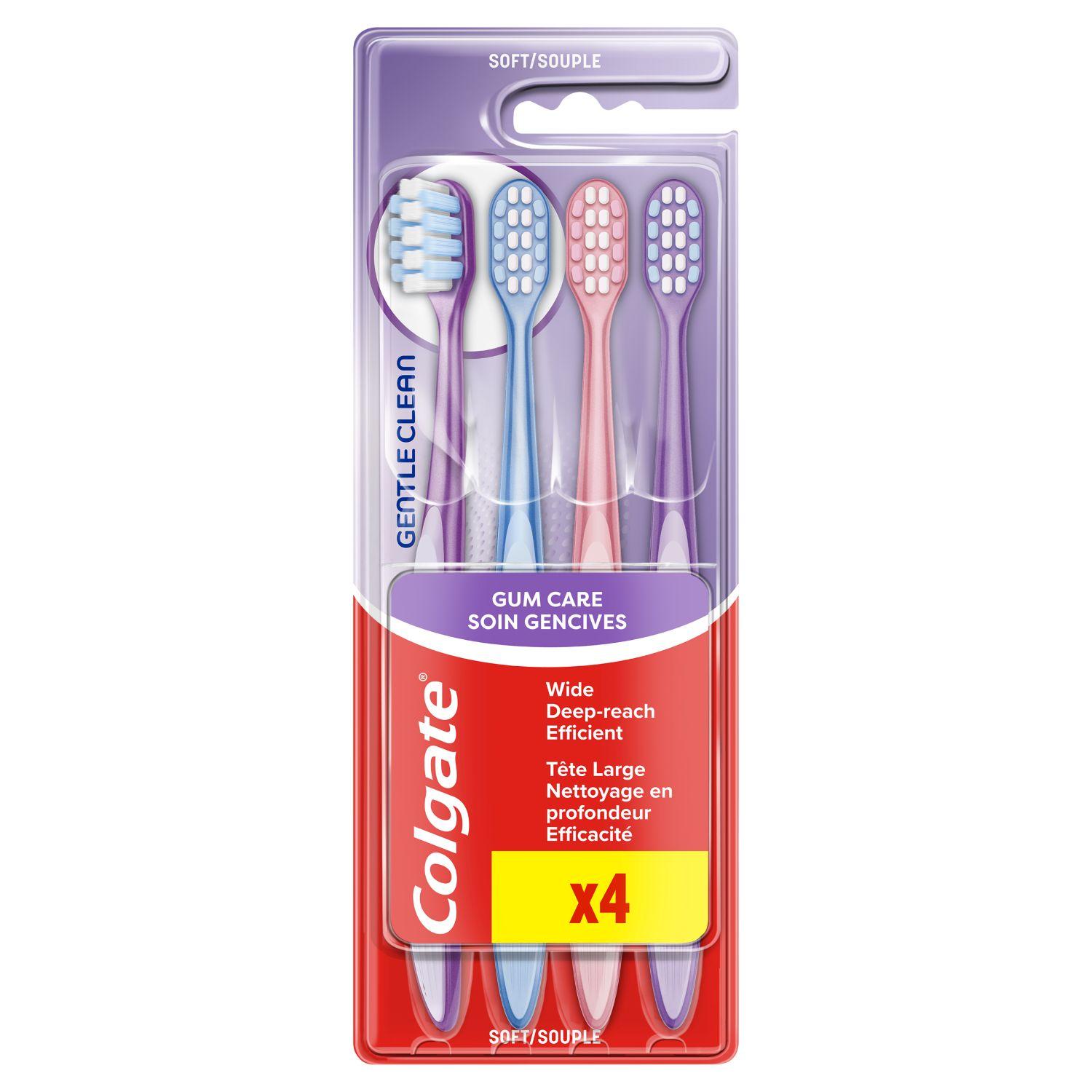 COLGATE Brosse à dents soin gencives souple 4 brosses à dents