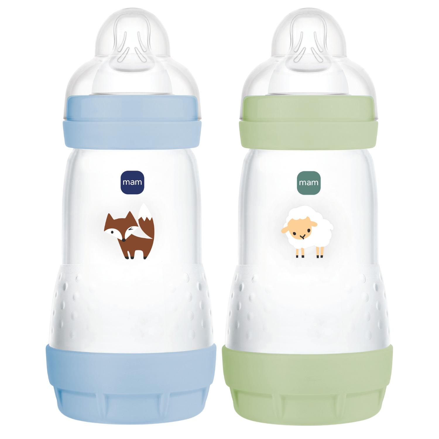 MAM Biberons Easy Start anti-colique Nature tétine débit 2 2 biberons
