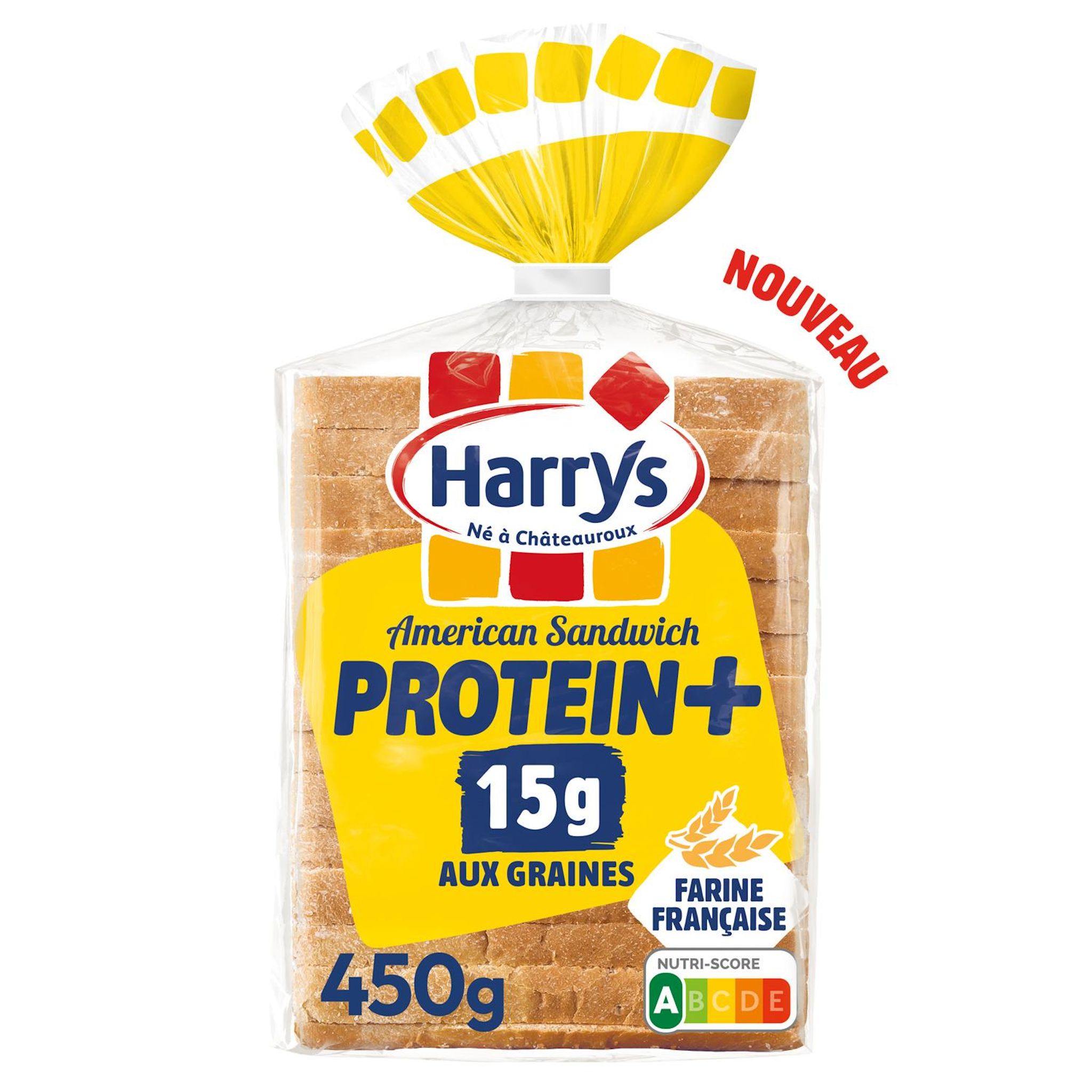 HARRYS Pain de mie American sandwich protein+ aux graines 14 tranches 450g