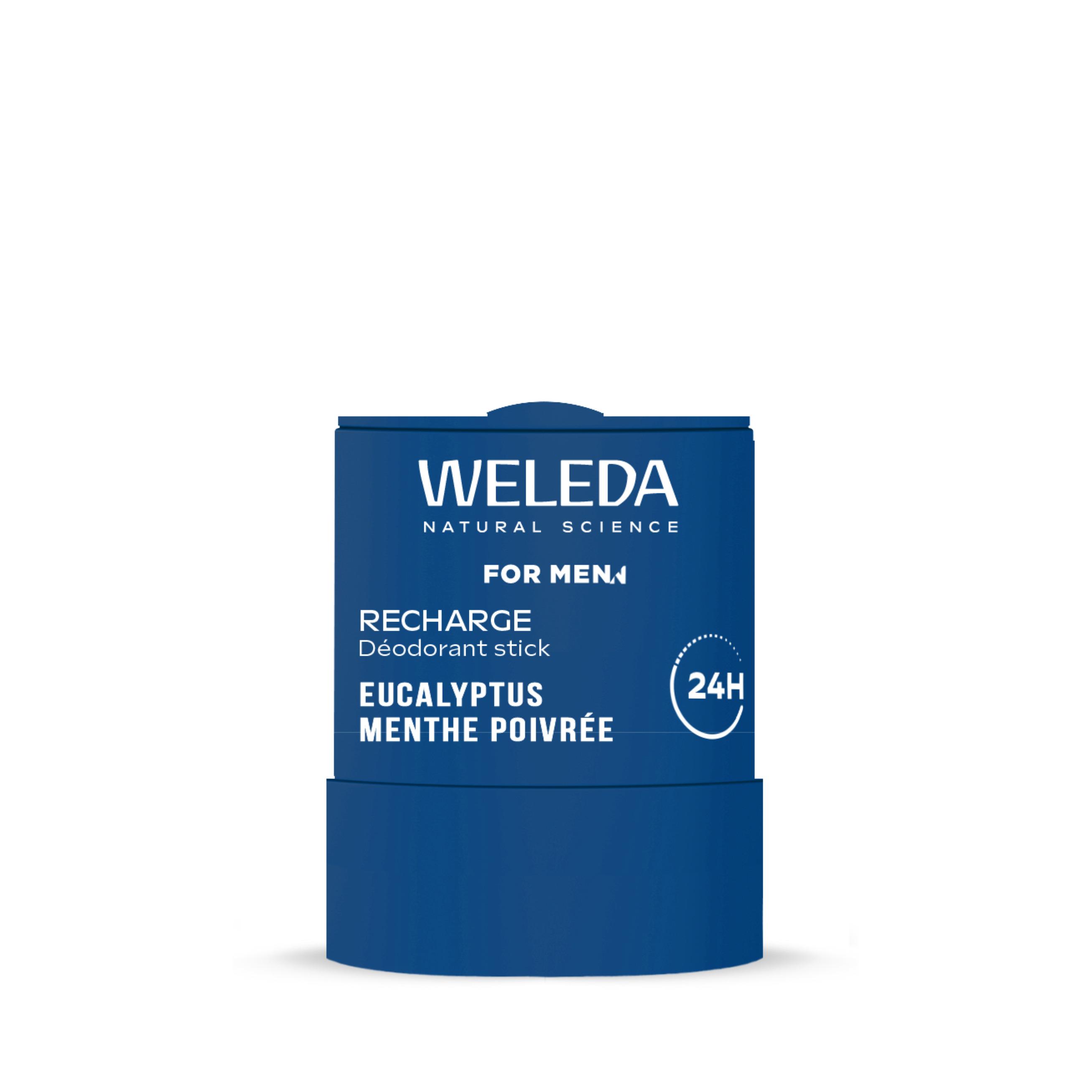 WELEDA Déodorant recharge stick 24h eucalyptus et menthe poivrée 50g