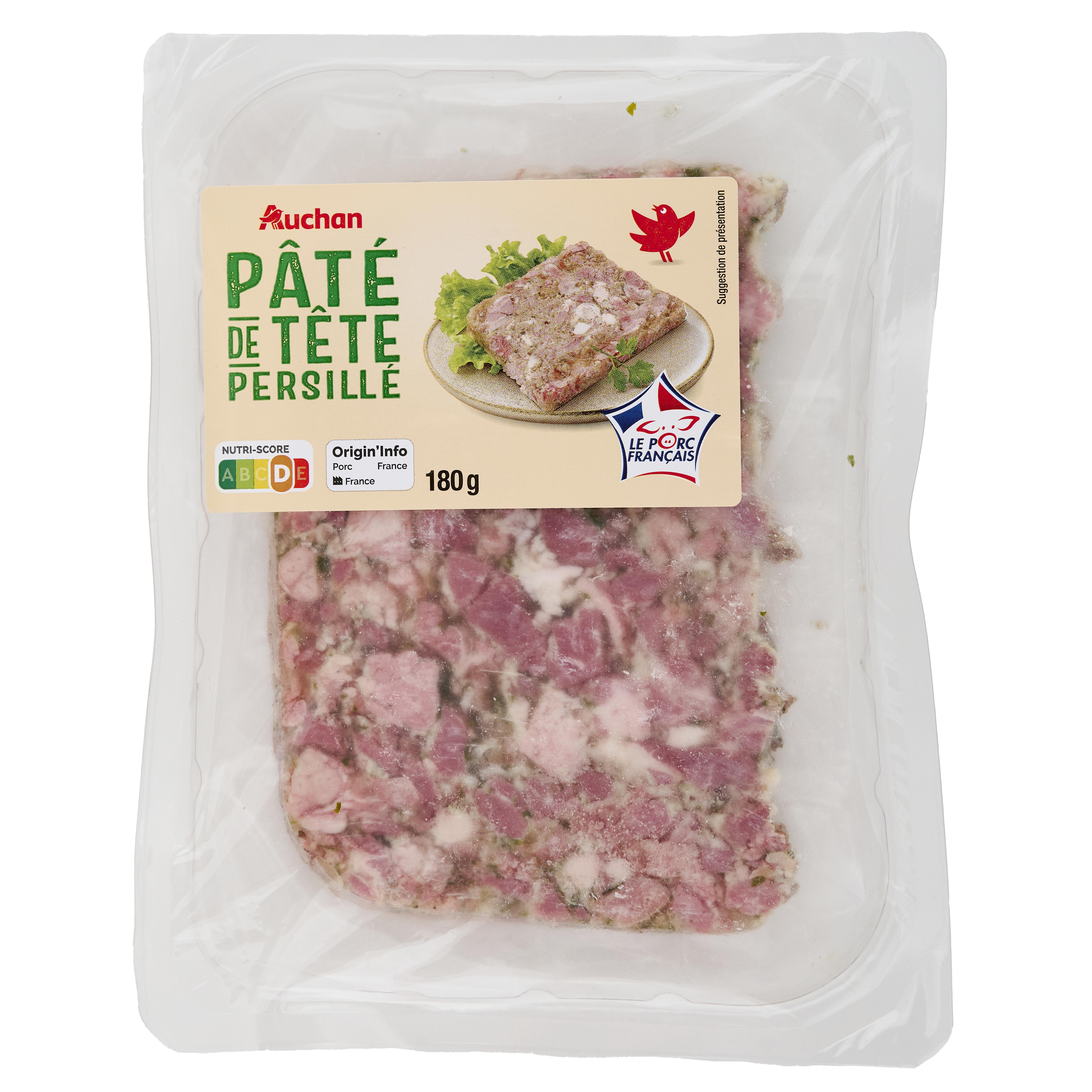 AUCHAN Pâté de tête persillé 180g