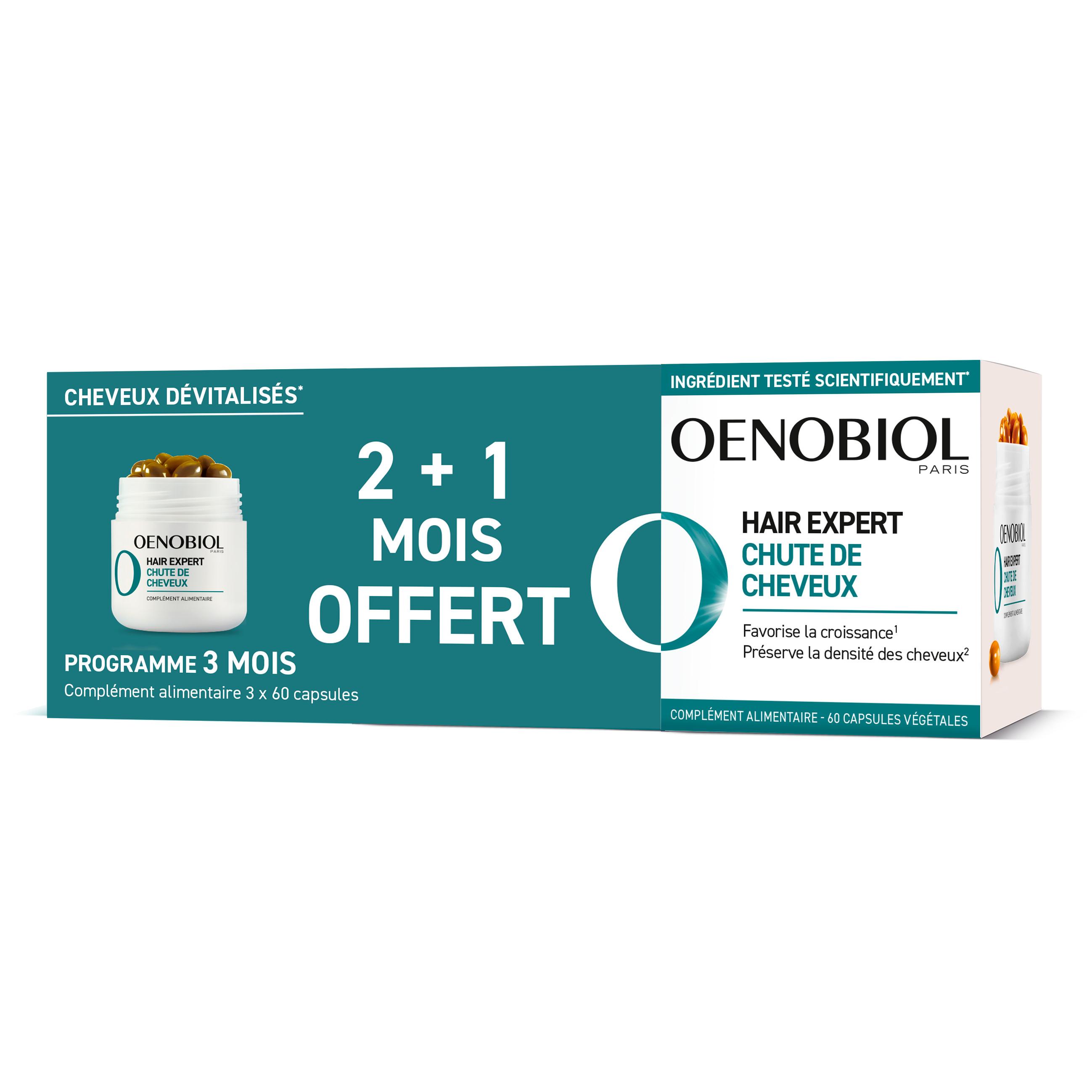 OENOBIOL Hair Expert complément alimentaire chute de cheveux 3x60 capsules