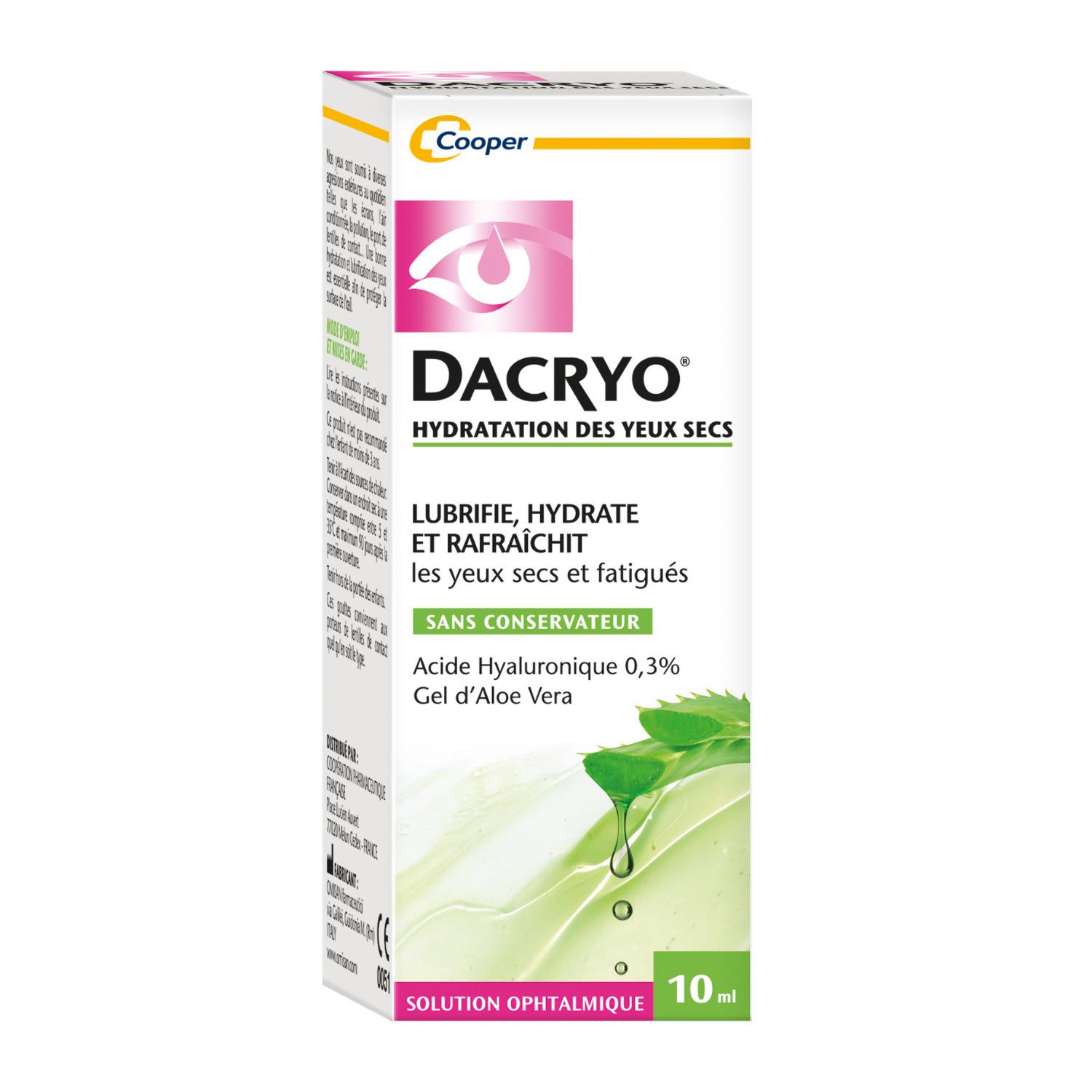 DACRYO Solution ophtalmique hydratation des yeux secs 10ml