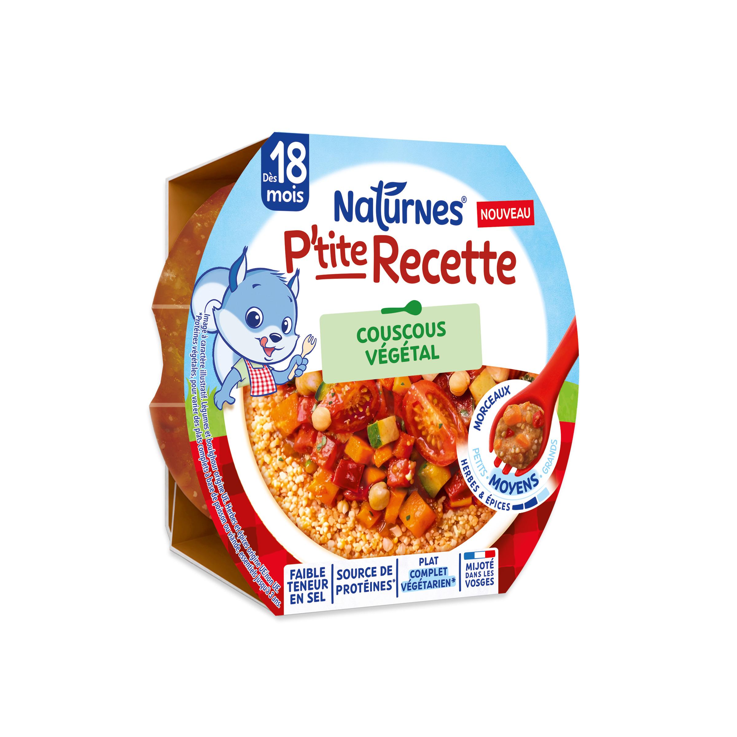 NATURNES Ptite recette assiette couscous vegetal dès 18 mois 250g