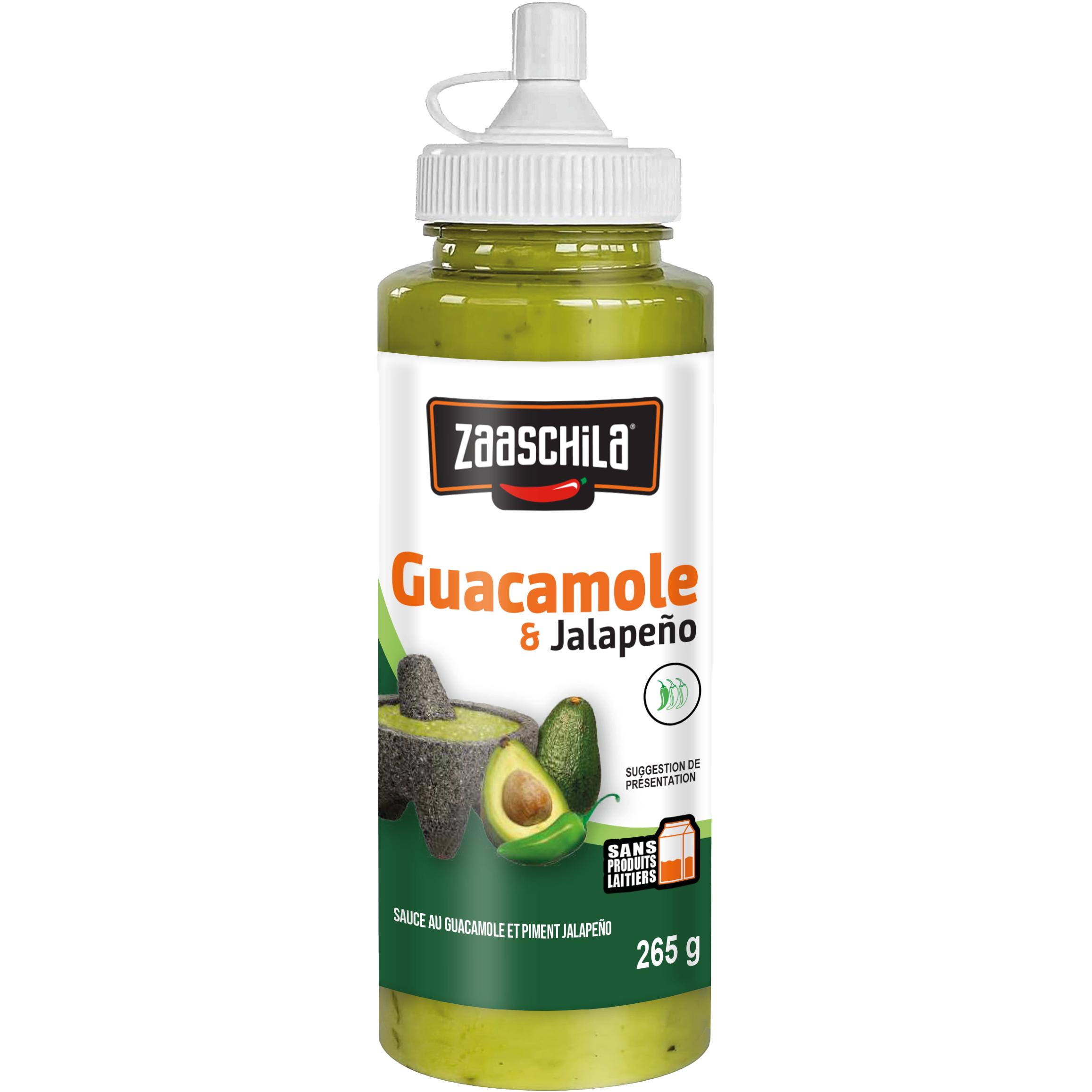 ZAASCHILA Sauce guacamole et piment jalapeño relevée 265g